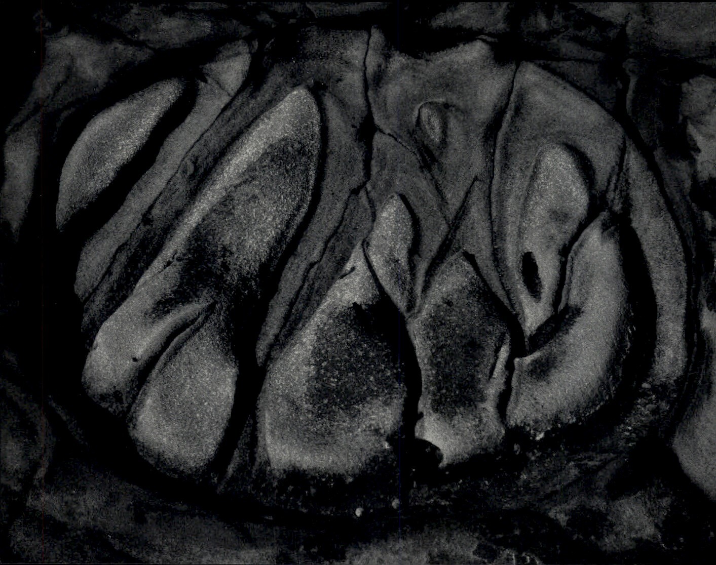 1929 1968 Original Edward Weston Smooth Eroded Rock Shore Art Photo Gravure