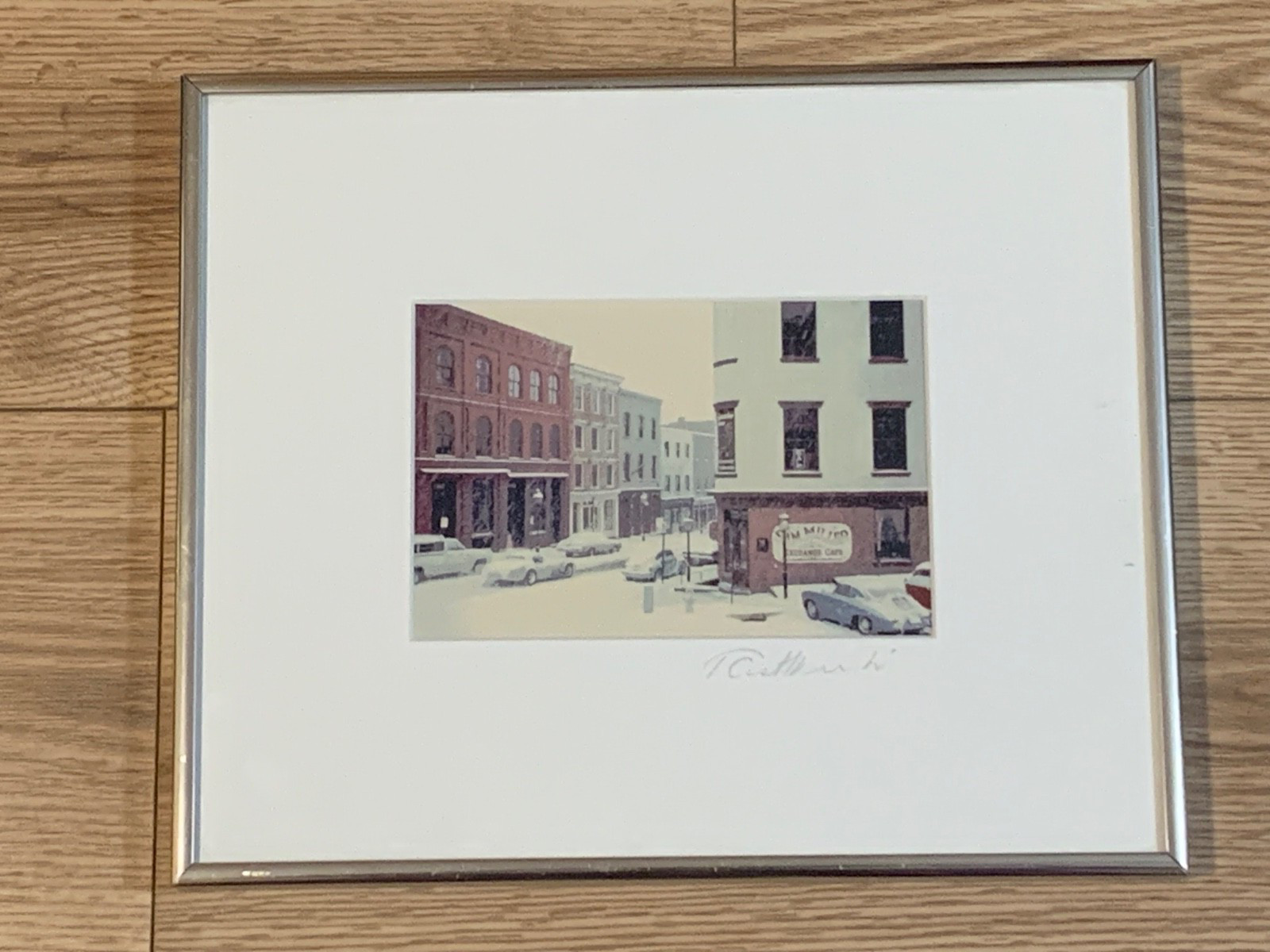Signed 1970s Richmond VA Snowstorm Shockoe Slip Sam Miller Exchange Cafe Photo