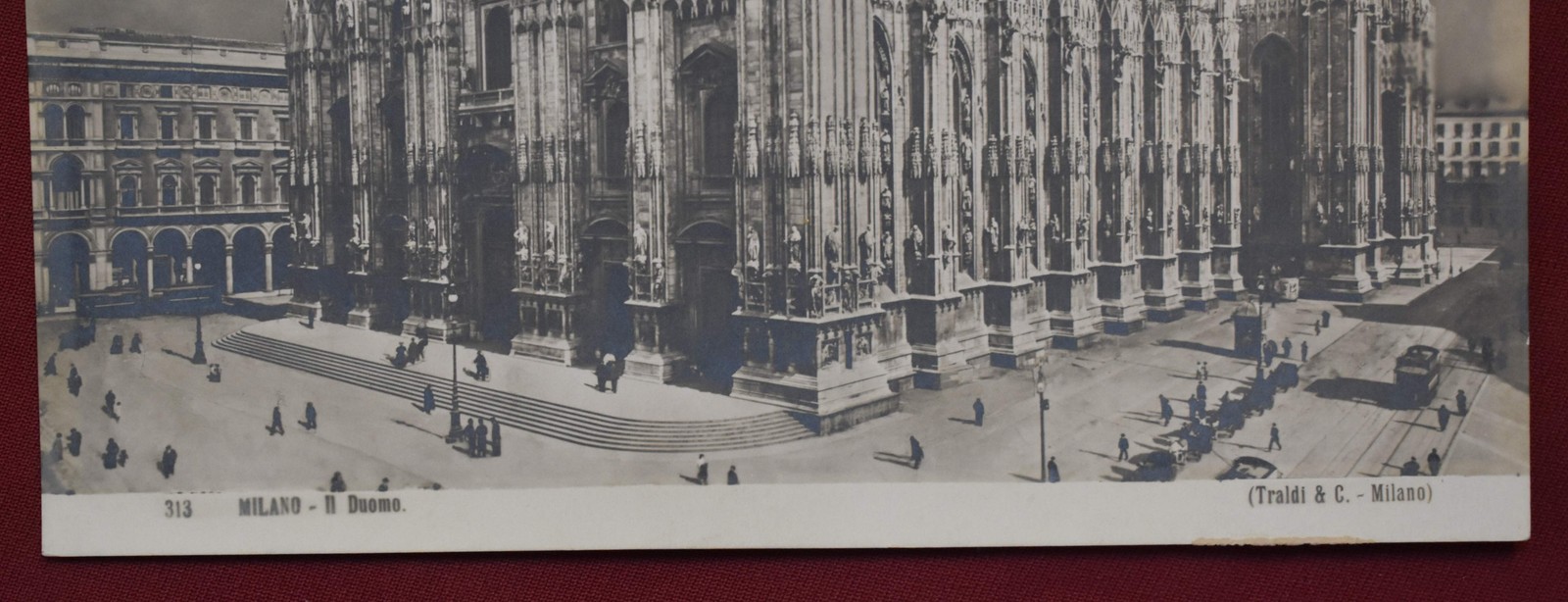 Vintage Black and White Photograph of an Italian Church ‘313 Milano – Il Duomo’