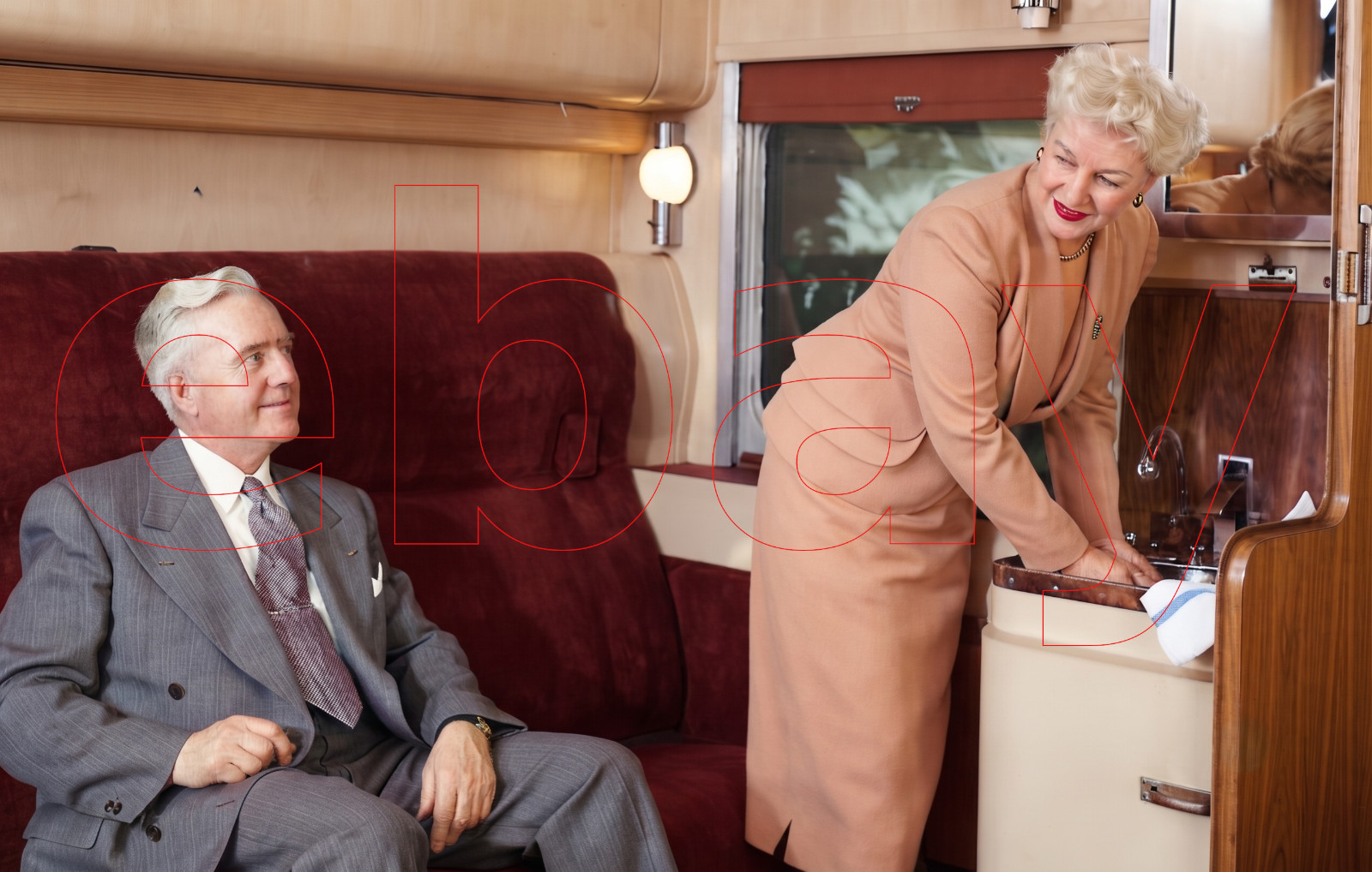 Photo Art Print of a Pullman compartment on a Union Pacific streamliner 1950’s