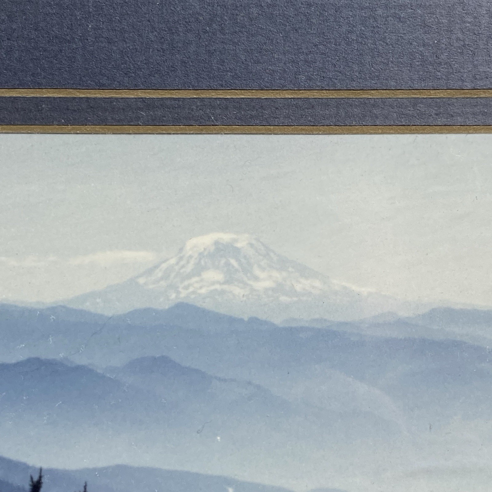 Paul Tweten Photography Mt Hood 1986 9×18 Matte Glass Framed Wall Hanging Signed