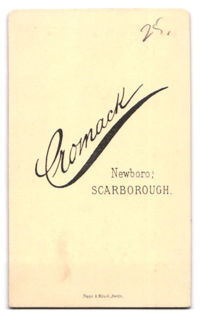 Photograph Cromack, Scarborough, Portrait of a Serious Looking Man