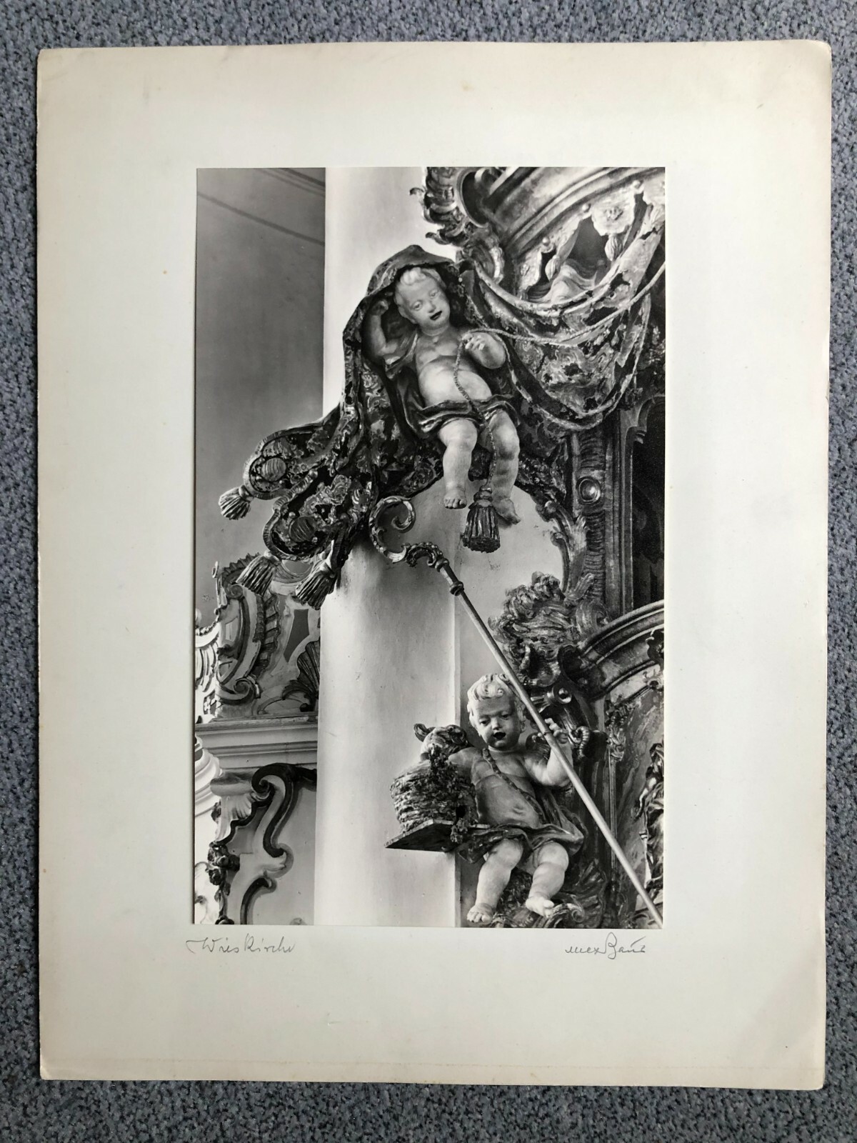 29x18cm vintage orig photo by Max Baur autographed Wieskirche photo B