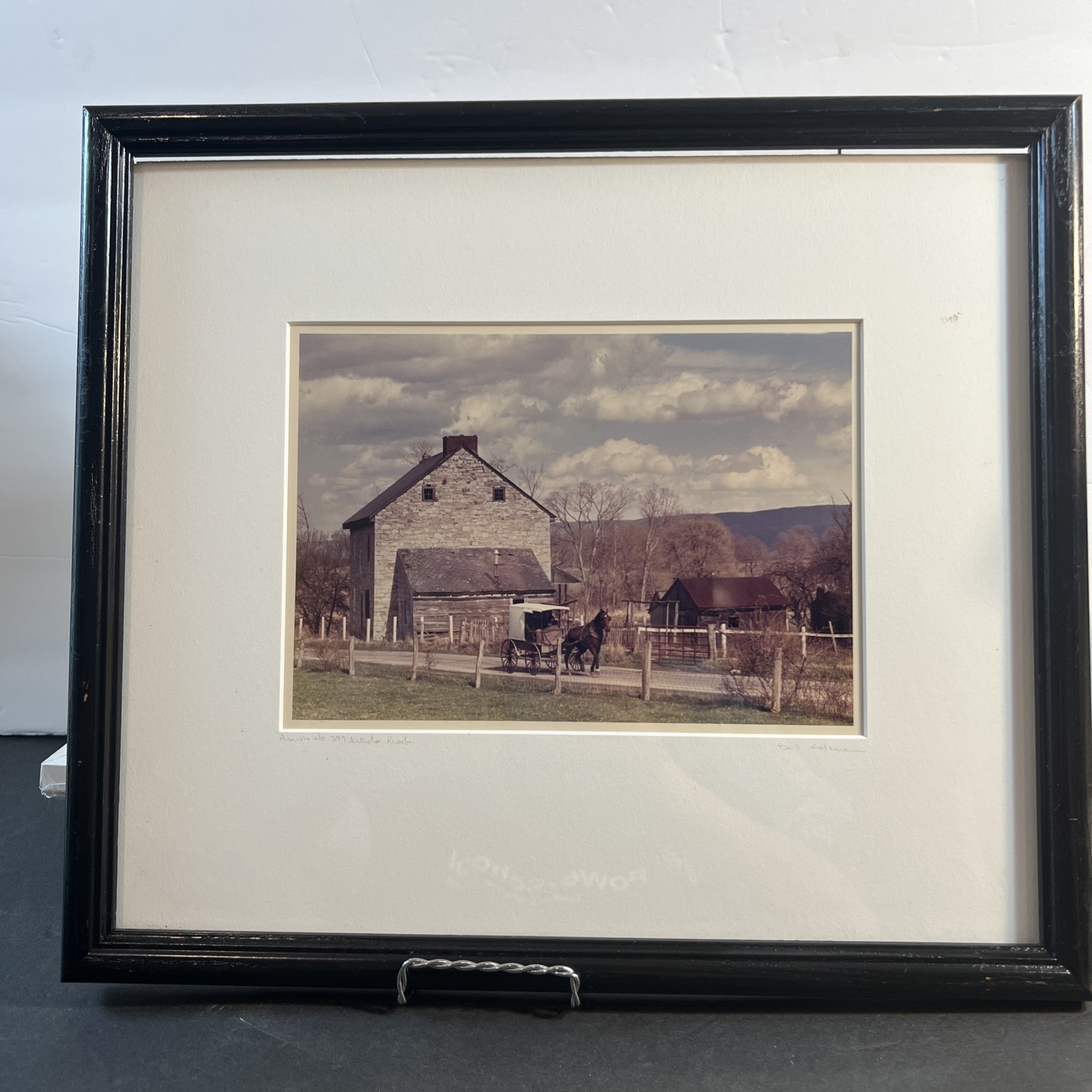 Authentic Signed Print Amish No 399 Artist Proof By Bill Coleman, Framed 14×17