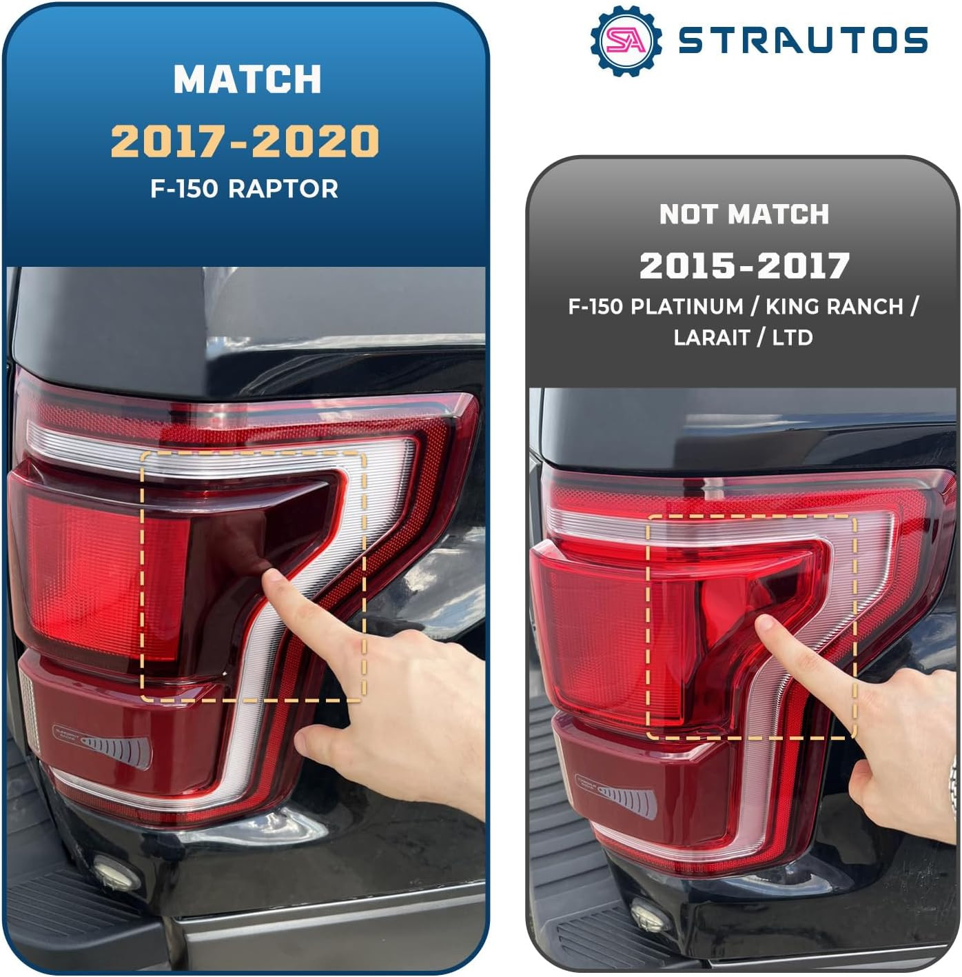 LED Tail Lights for 2017 2018 2019 2020 Ford Raptor F150 | Right Passenger Side