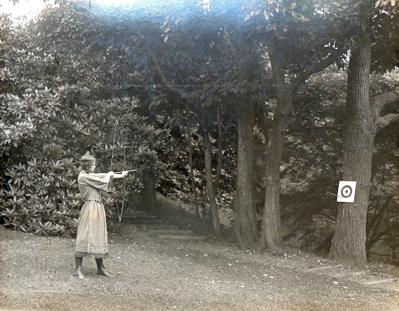 1900s ARCHERY Original PHOTO Landscape Design FRANK WAUGH Amherst MA ART DECO VG