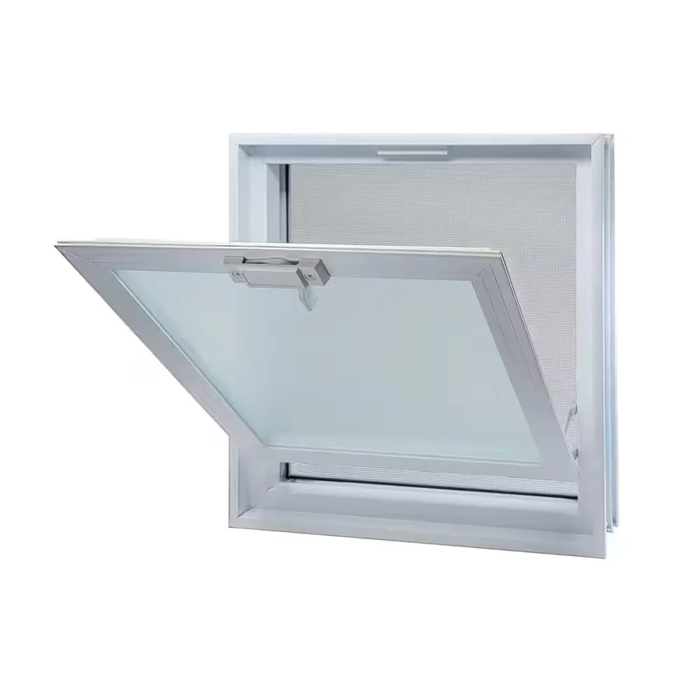 Clearly Secure 16 in x 16 in x 3 in Hopper Vent for Glass Block Windows HV1616A
