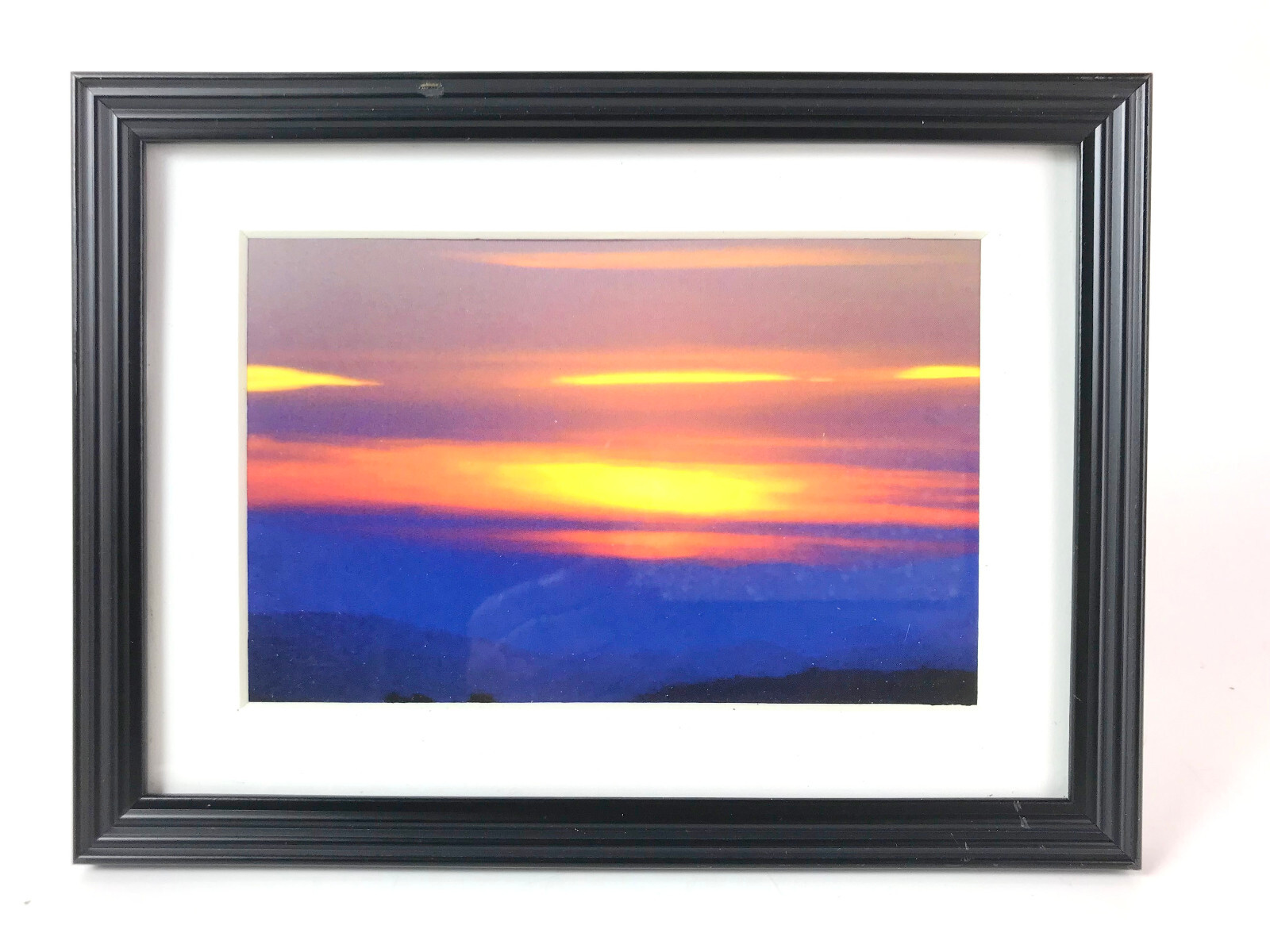 CALIFORNIA SUNSET, 4×6 ” MATTED AND FRAMED PRINT, READY TO HANG, GREAT GIFT