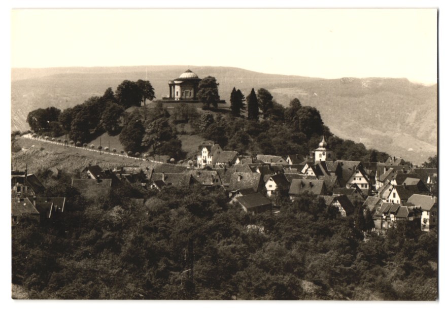Photograph used Metze, Tübingen, view Untertürkheim, view to Rotenberg