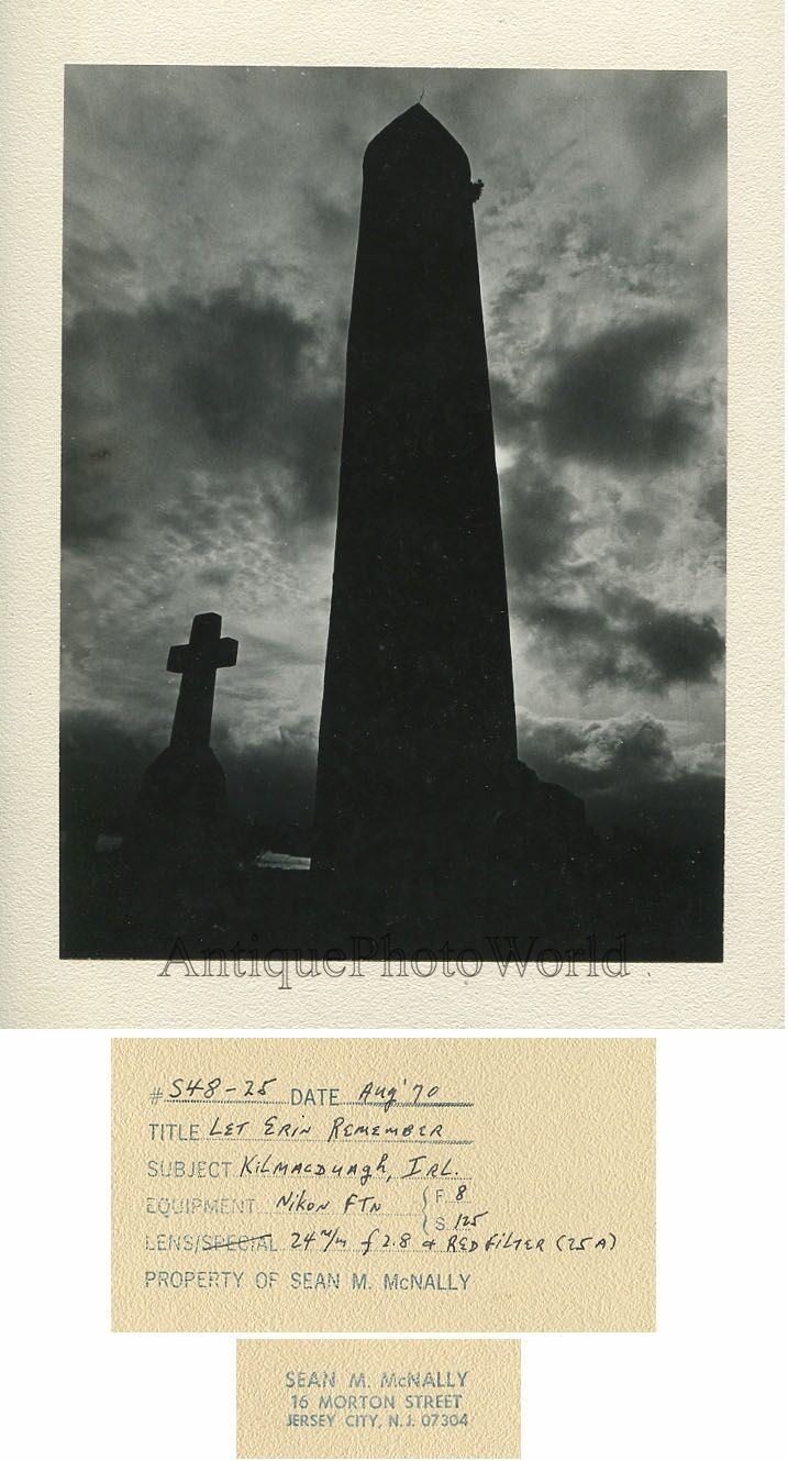 Kilmacduagh Monastery Ireland vintage art photo by S. McNally