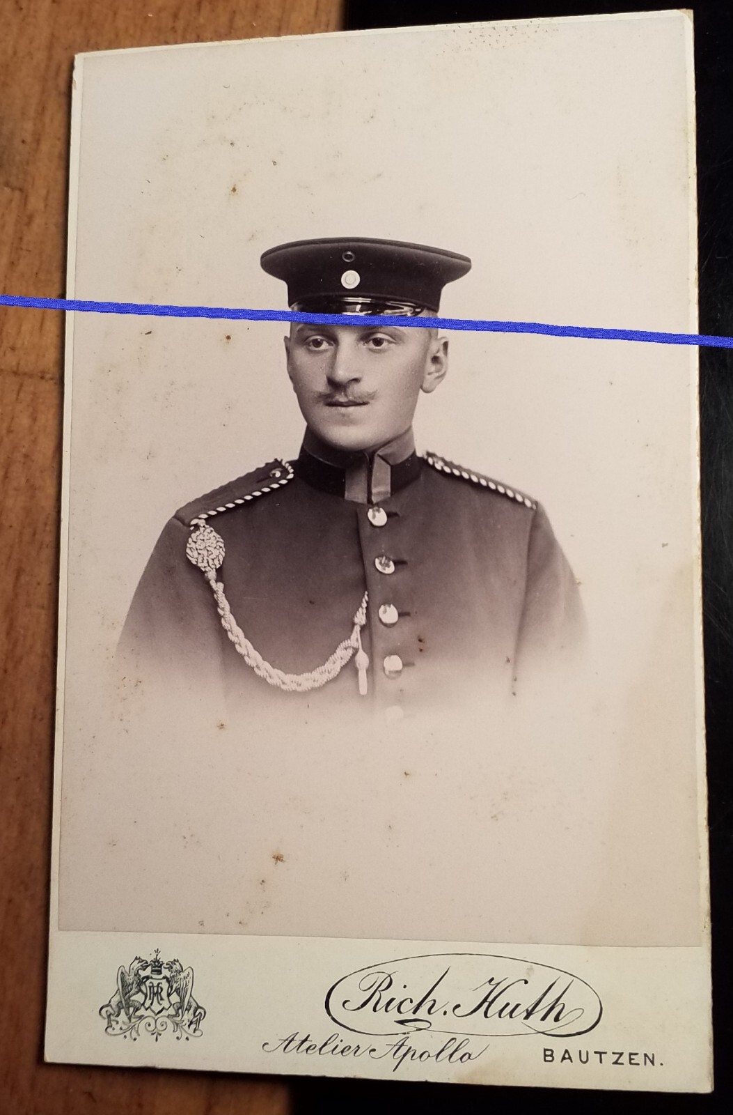 Karl Fiedler as Soldier in Uniform Regiment 103? / CDV Rich. Huth Bautzen