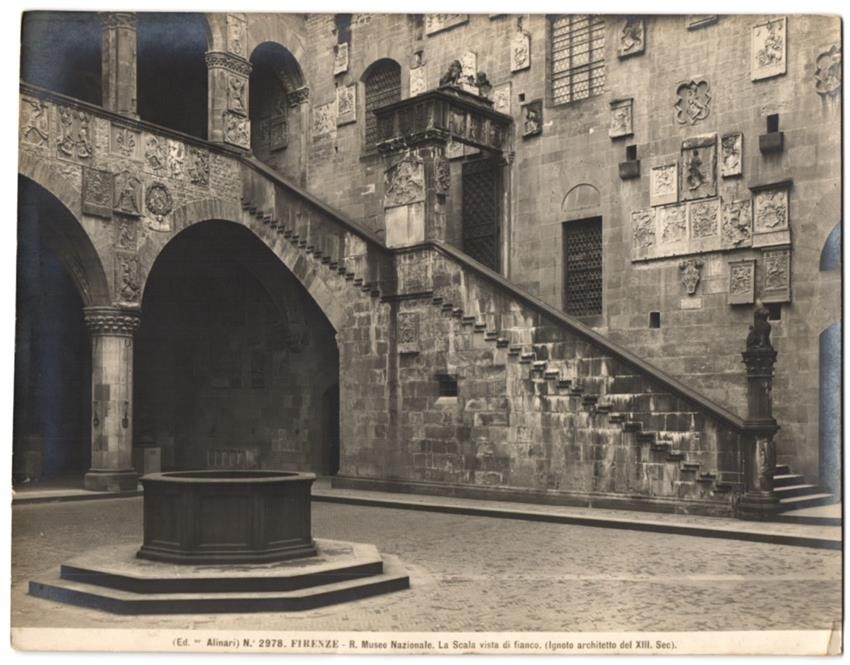 Photograph Alinari, Firenze, view Firenze, R. Museo Nazionale, La Scala vist