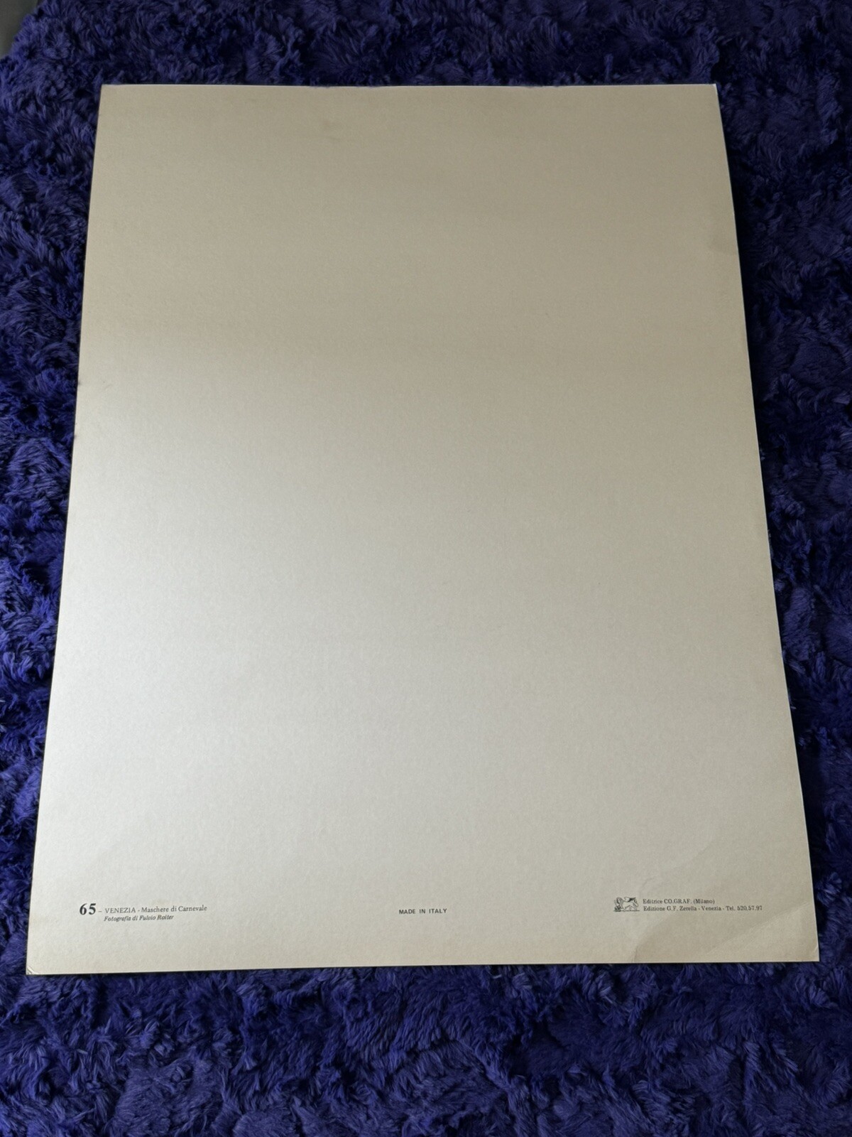 Italian Fulvio Roiter Photograph Print VENEZIA – Maschere di Carnevale 24”x17.5”