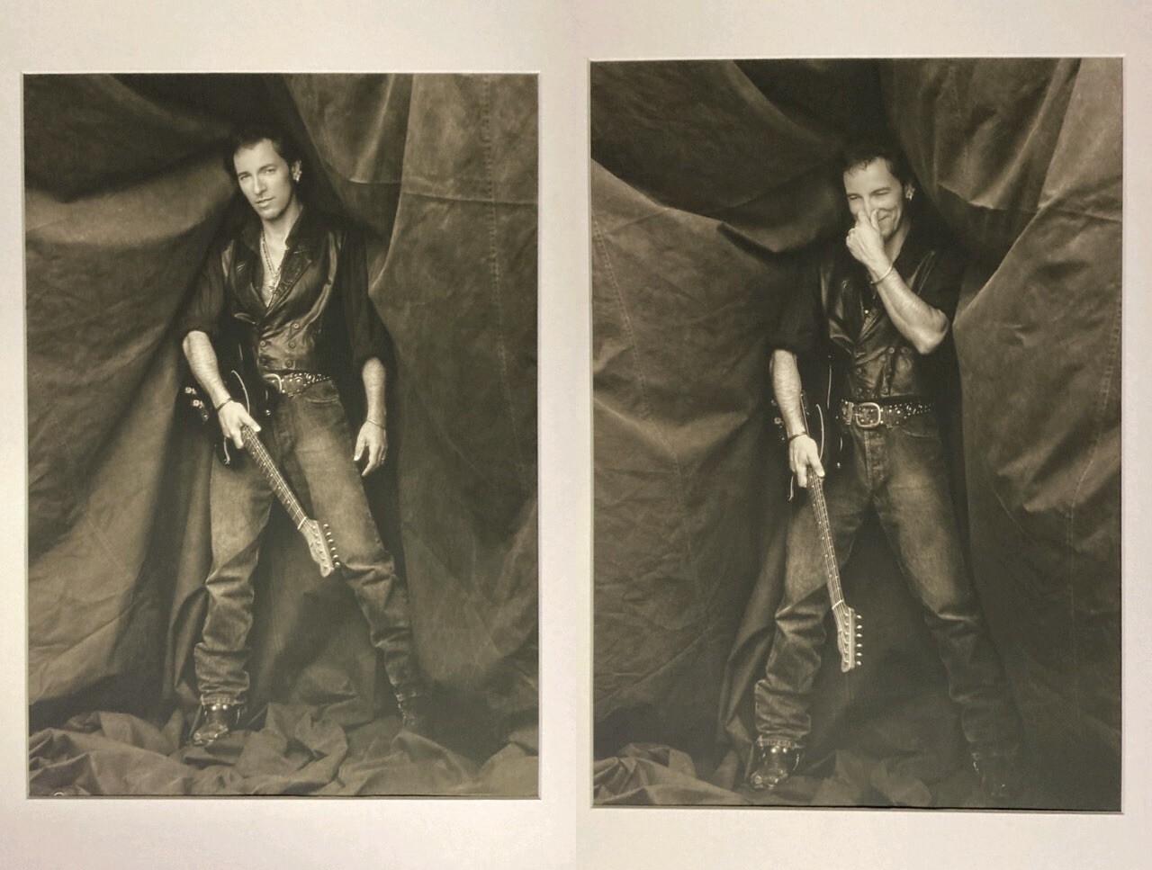 1992 Set Of TWO BRUCE SPRINGSTEEN Photogravure Herb Ritts matted