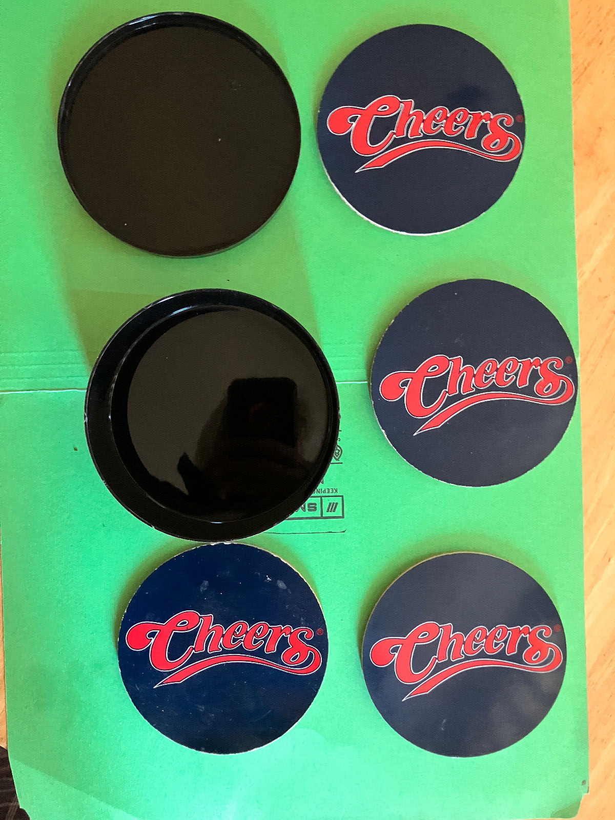 “Cheers” 20th Century Fox 1980s TV promo item / coaster set and box