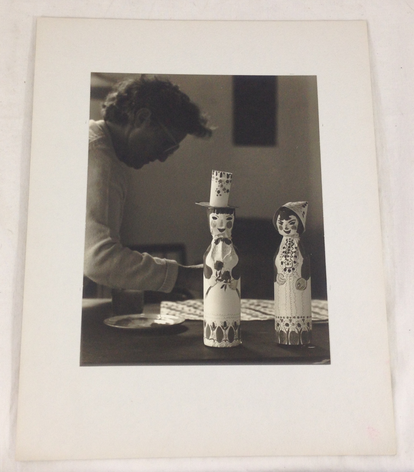 Vintage Black & White Photo M Kazan WINE BOTTLE DOLLS ANTIGUA GUATEMALA 1968 #5