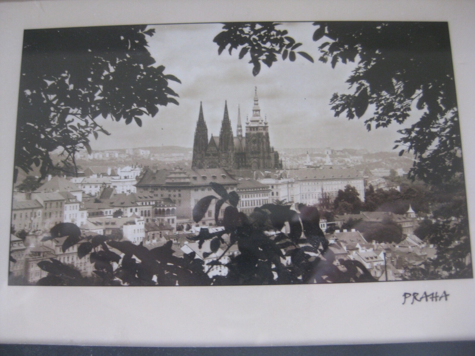 PRAGUE CZECH REPUBLIC SMALL SIZE FRAMED PHOTO REPRODUCTION