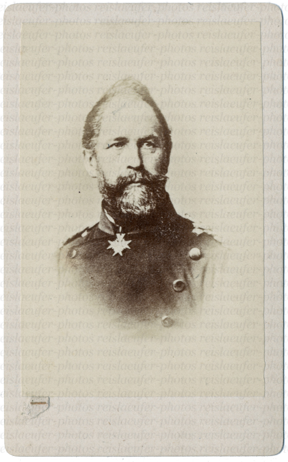 Wilhelm von Tümpling, General of the Infantry, early original CDV around 1865