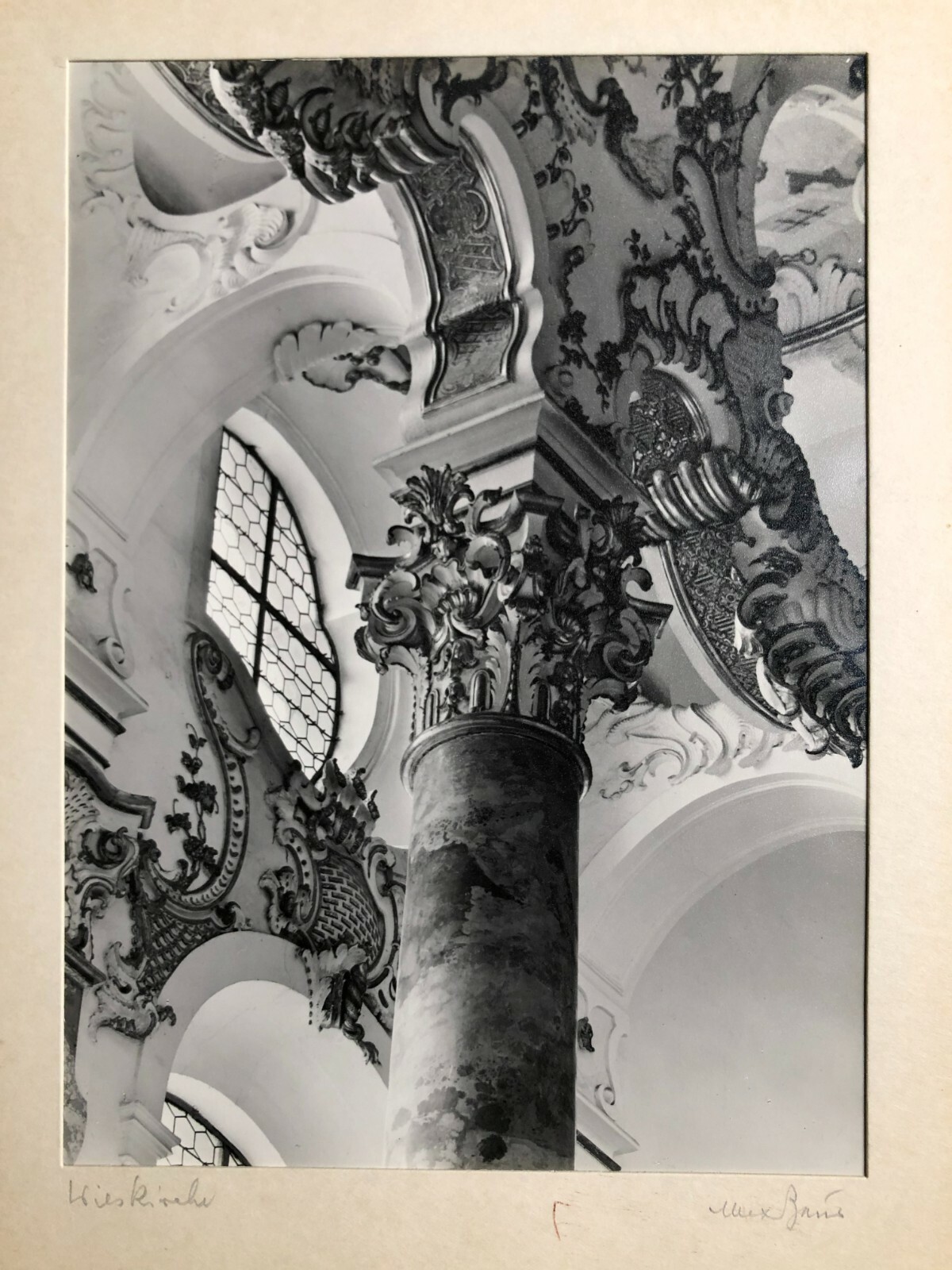 30x22cm vintage orig photo by Max Baur autographed Wieskirche photo E