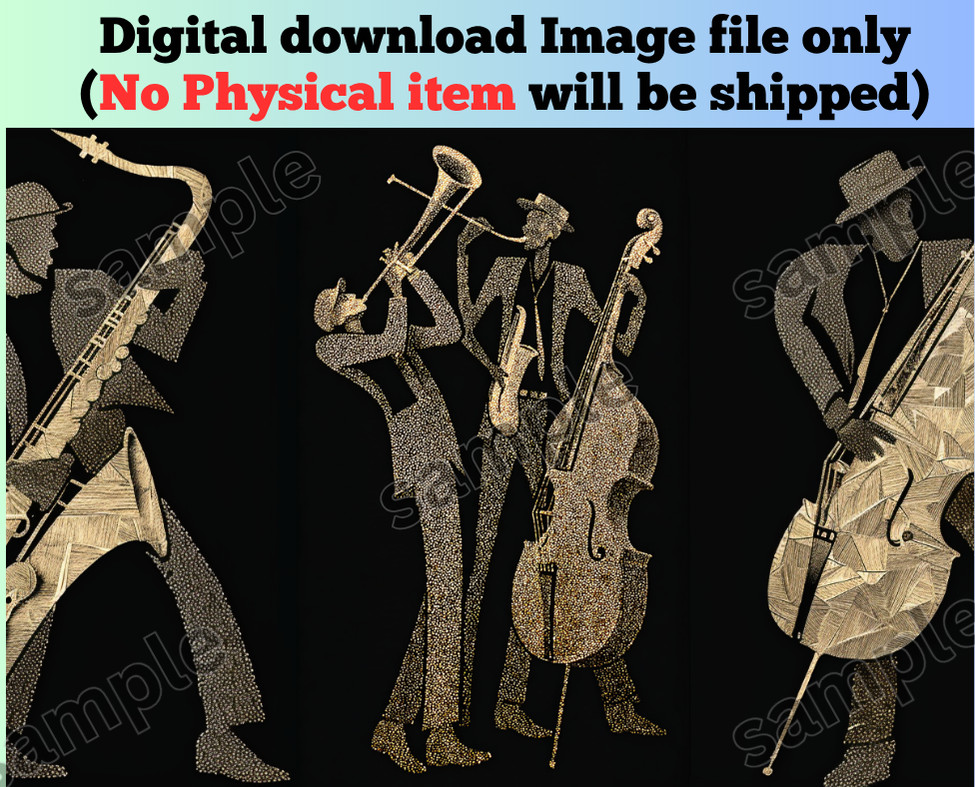 Musician modern dot art digital image background AI wallpaper for mobile & pc