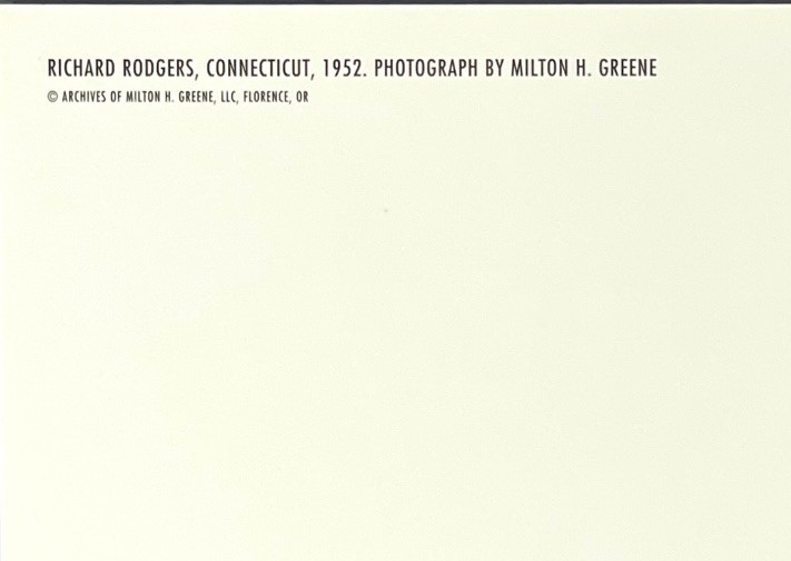 Richard Rodgers 1952 Art Print Card Photo By Milton H. Greene Fotofolio 4.25”x6”
