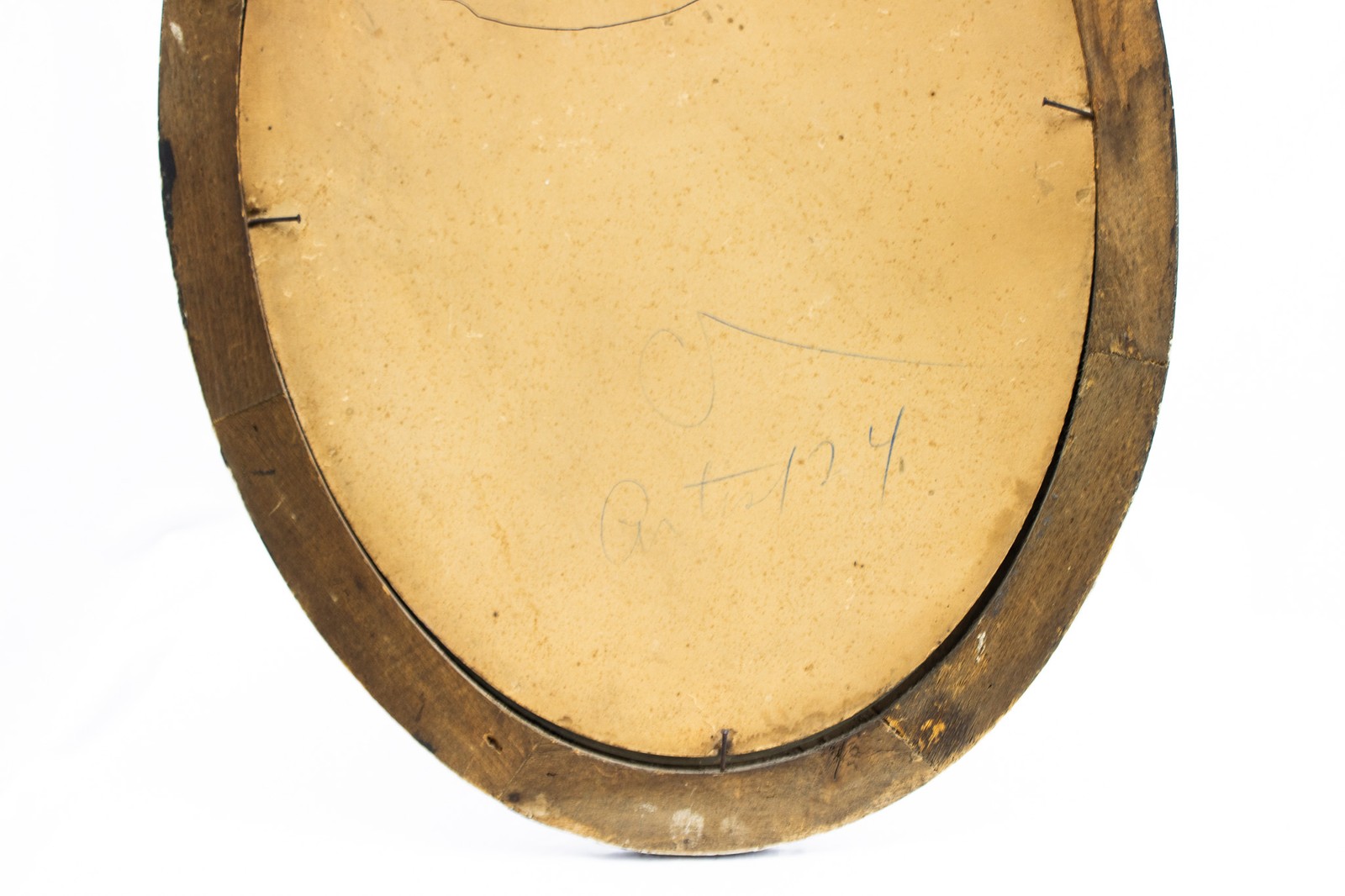 Antique World War I Soldier Portrait in Original Oval Frame (c. 1917–1919)