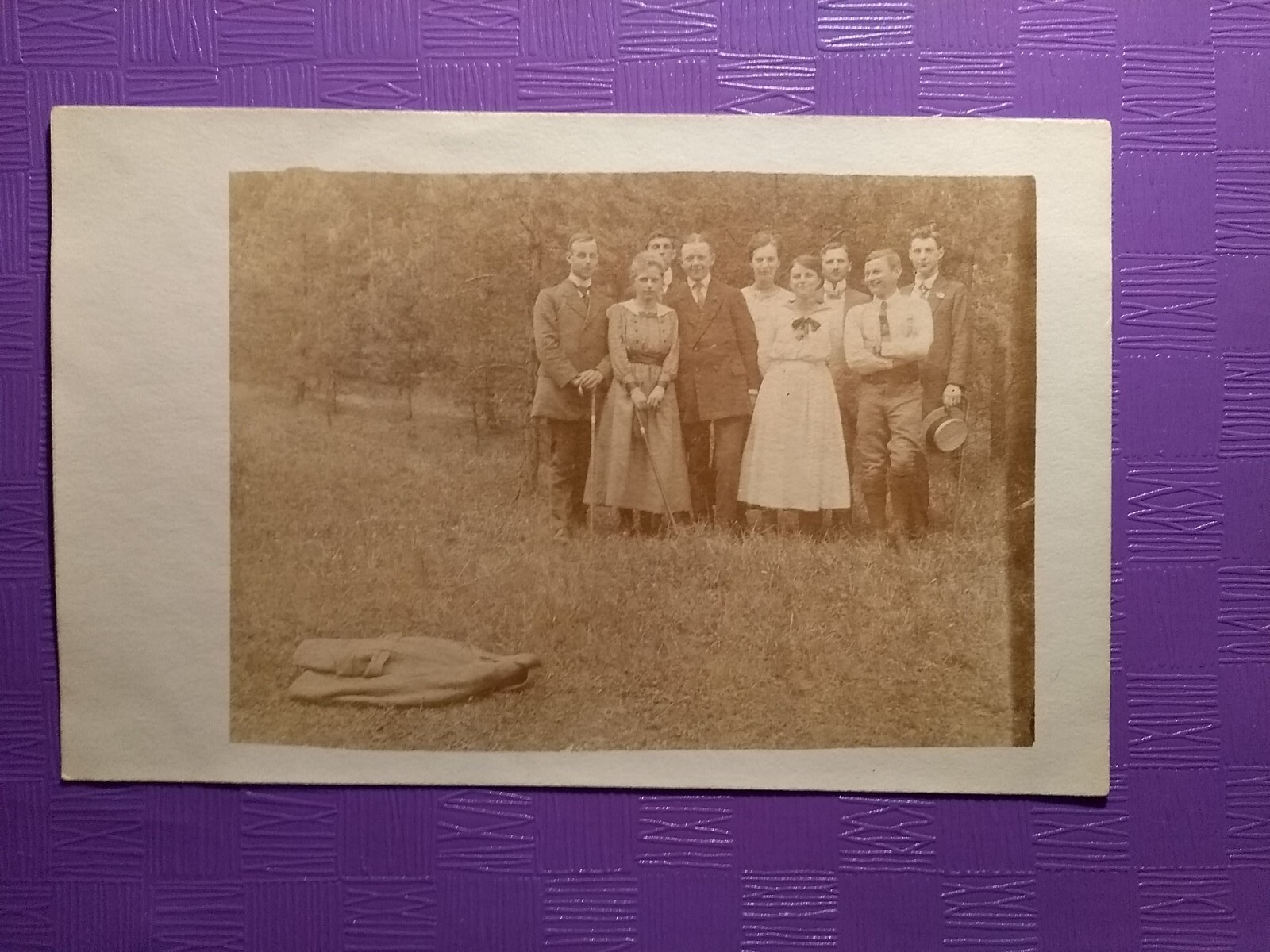 Alt Foto AK antik Frau Mann Pfingsten 1919 Vintage nice Mode men women old Photo