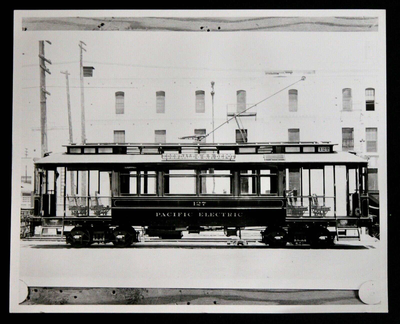 Pacific Electric Freight Motor Locomotive Engine 1611 Photograph Vtg 50s Railway