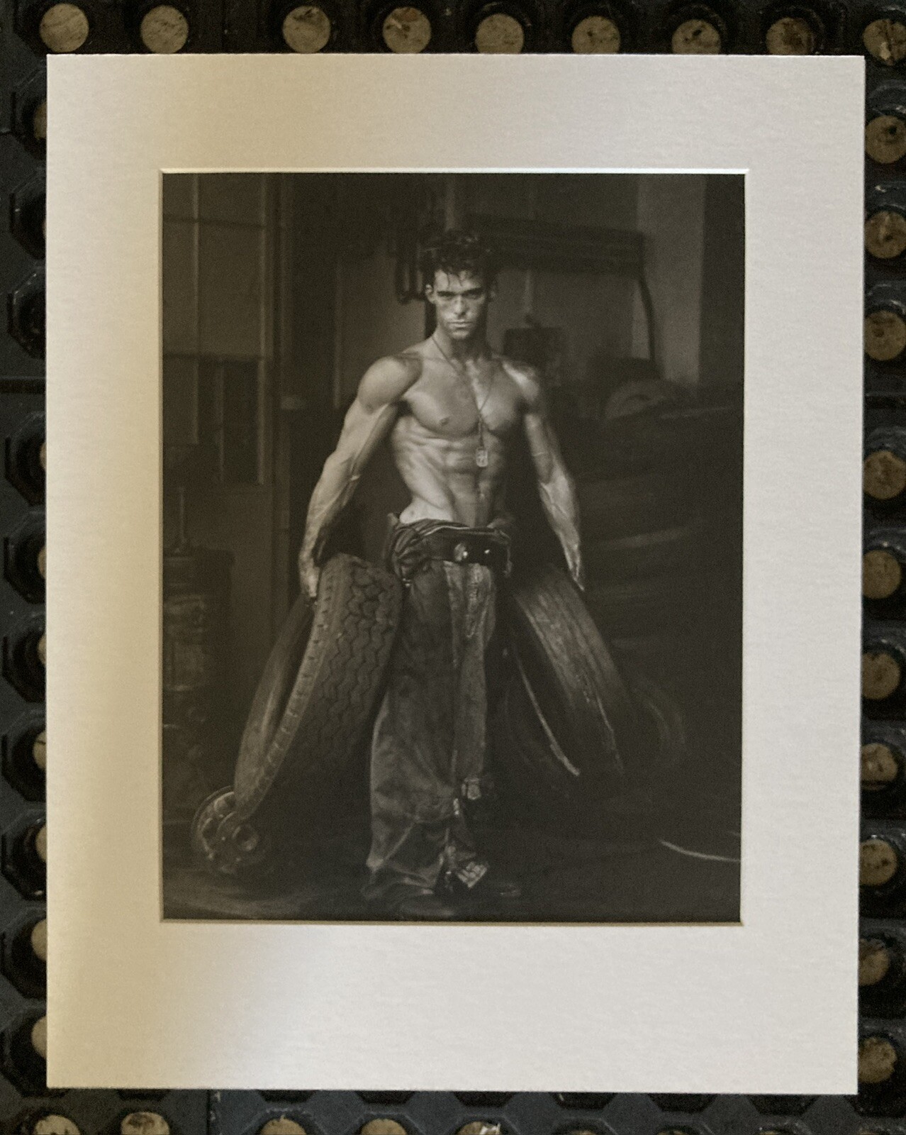 1984 Herb Ritts FRED WITH TIRES Hollywood 2000 Art Photo 8×10/11×14 inches