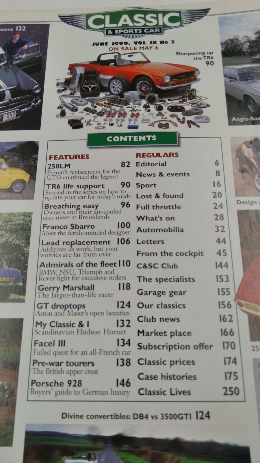 Classic And Sportscar Magazine JUNE 1999 DREAM DROPTOPS ASTON MARTIN