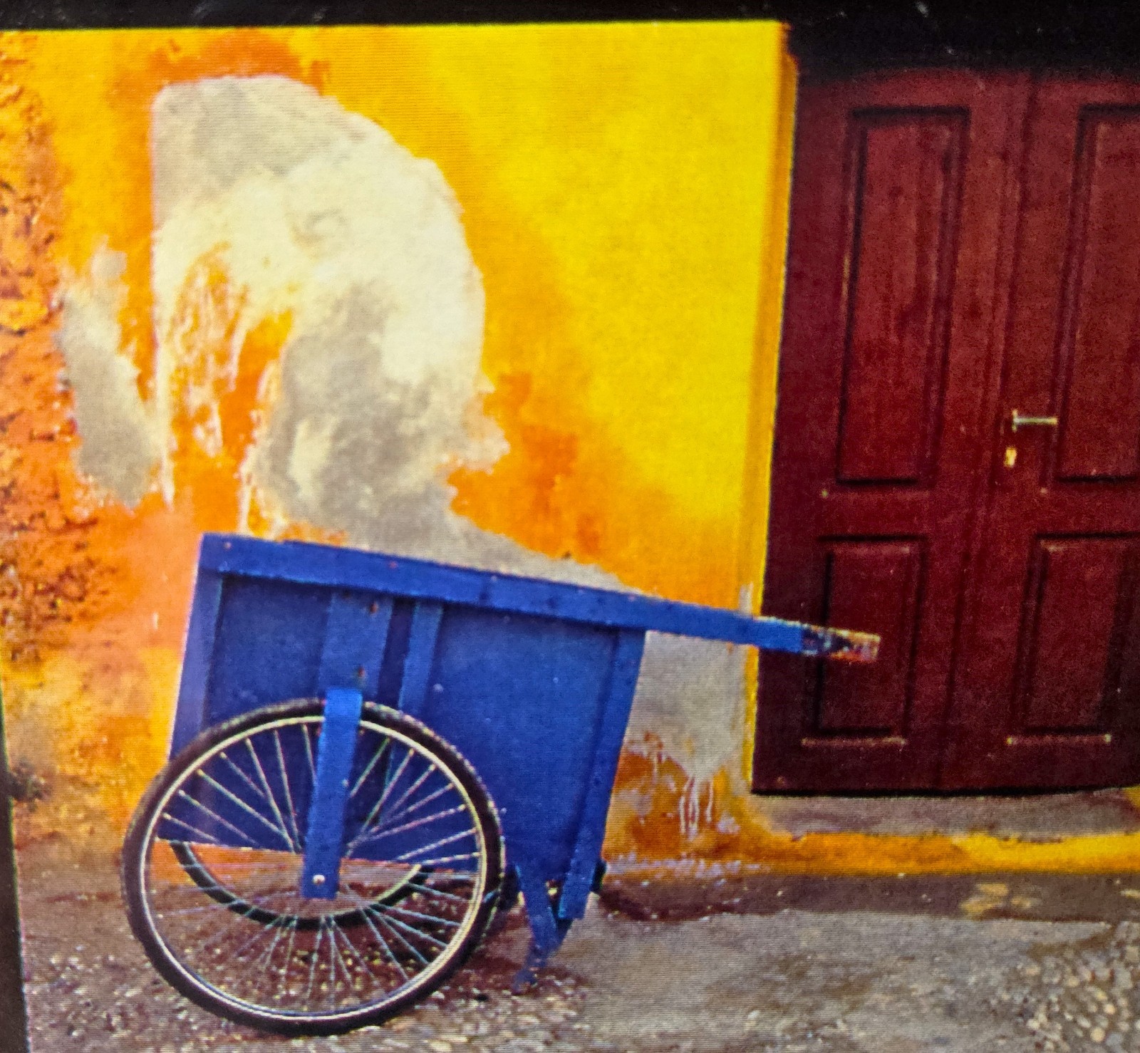Jim Nilsen ~ Blue & Yellow ~ 72 Rhodes, Greece ~ Framed, Matted, Signed