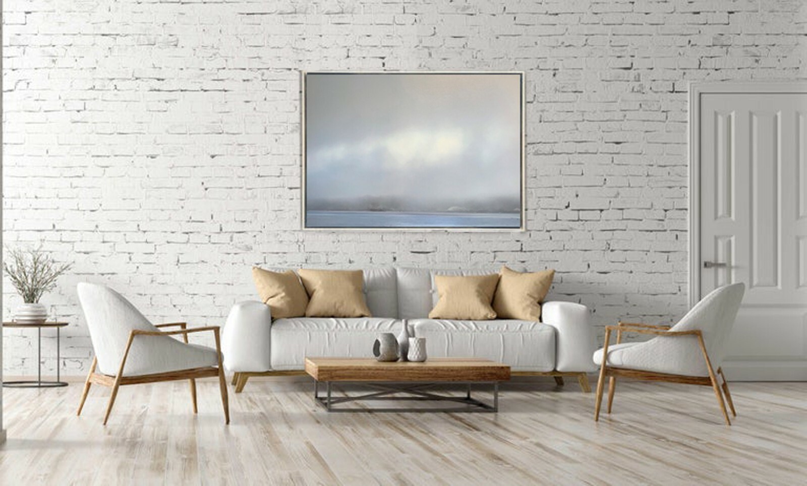 ‘Blue Horizon’ photography on canvas 50″ x 42″ framed one of a kind