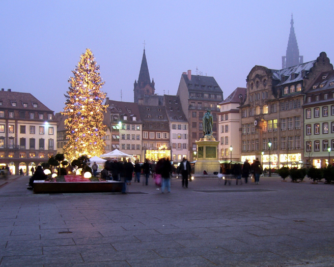 Strasbourg, France PLACE KLEBER Glossy 8×10 Photo Print Central Square Poster