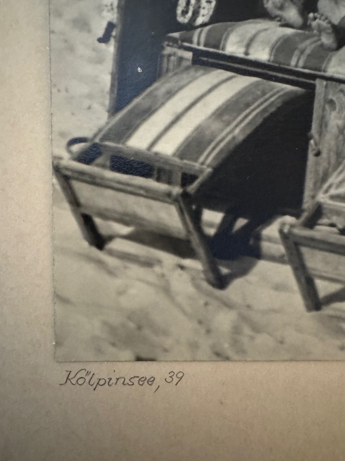 Original Photo Kölpinsee Usedom Beach Chair Summer 1939 (17.8 x 13 cm)