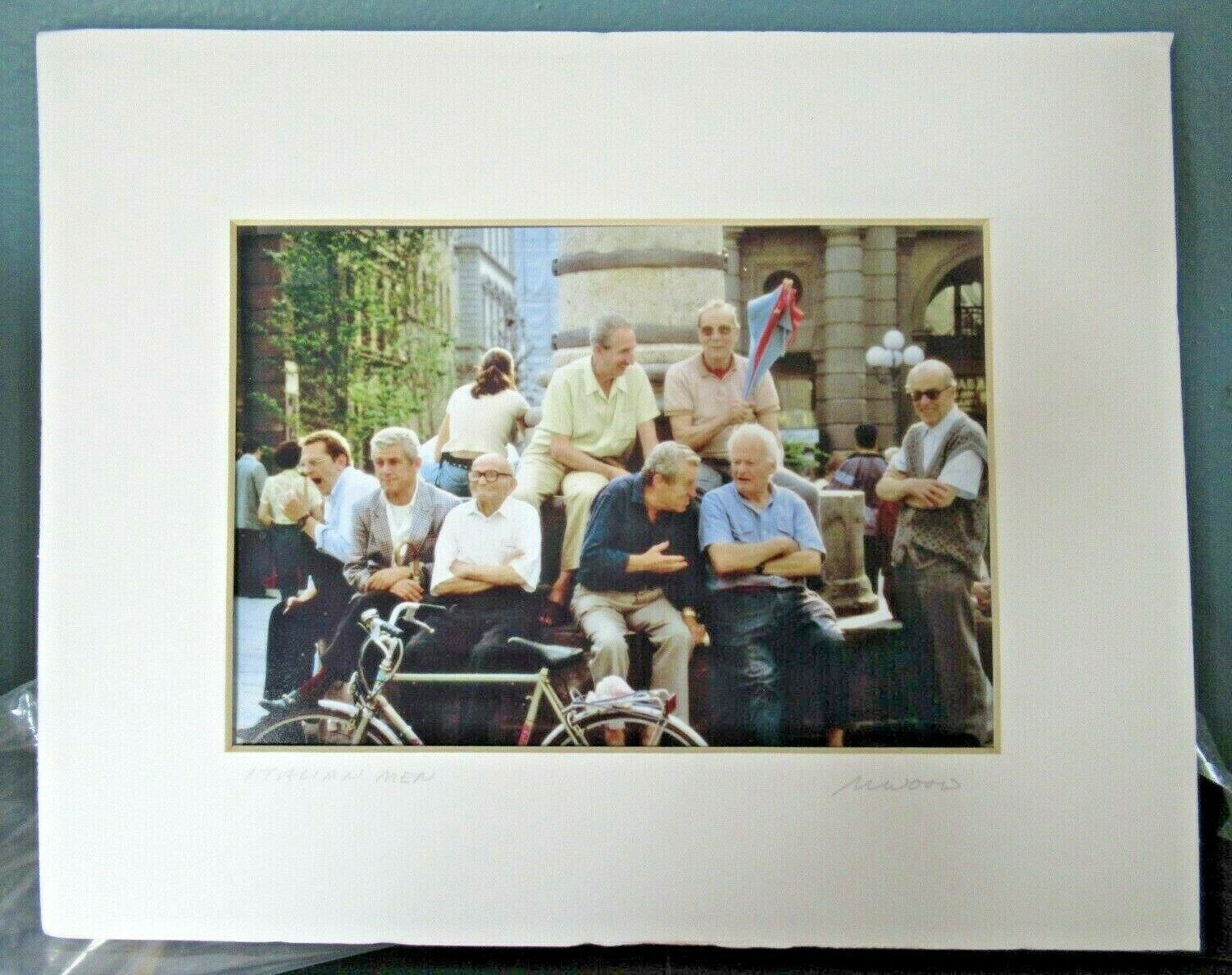 “ITALIAN MEN” Matted Photo Art Print Richard Wood Ann Arbor, Michigan 8 x 10