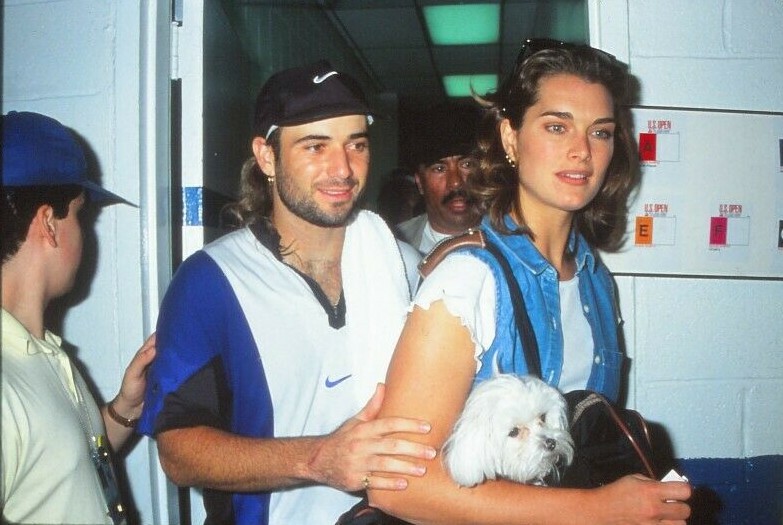 Dia Brooke Shields and Andre Agassi 1994 KB Format Photographer P10-21-2-3