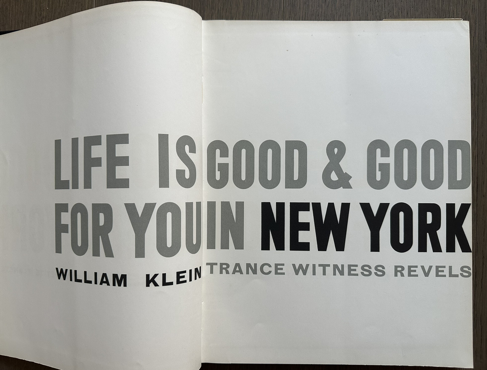 🎈Sup RARE! SIGNED – William Klein- NEW YORK 1956, 1ST FR EDITION, Daido, Frank