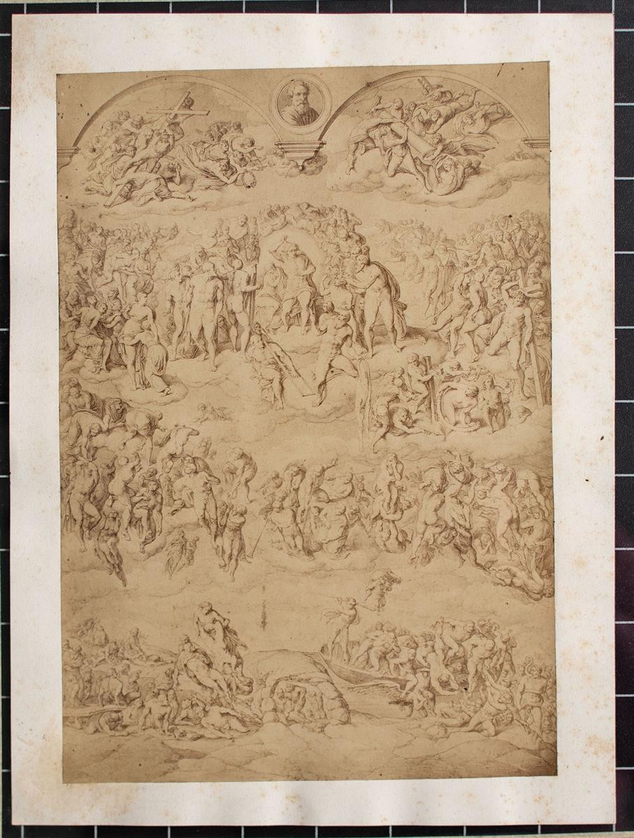 Michelangelo The Last Judgment Sistine Chapel Reproduction Circa 1850