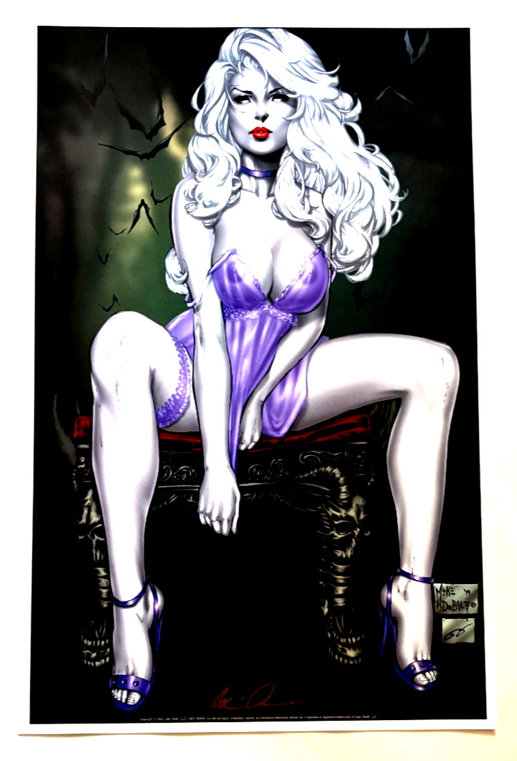 LADY DEATH EXCLUSIVE COFFIN SIGNED CUSTOM LIMITED EDITION ART PRINT COA NM+