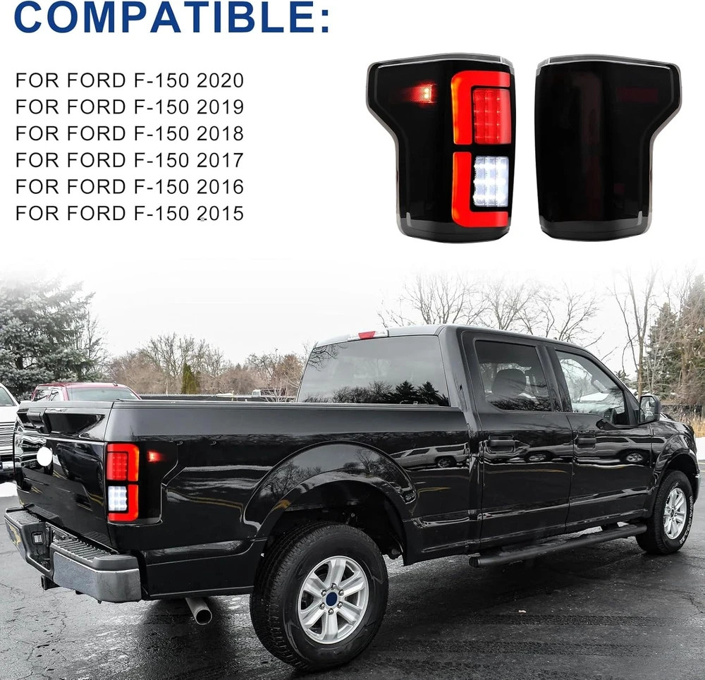 LED Tail Light Assembly Compatible with 2015 2016 2017 2018 2019 2020 Ford F150