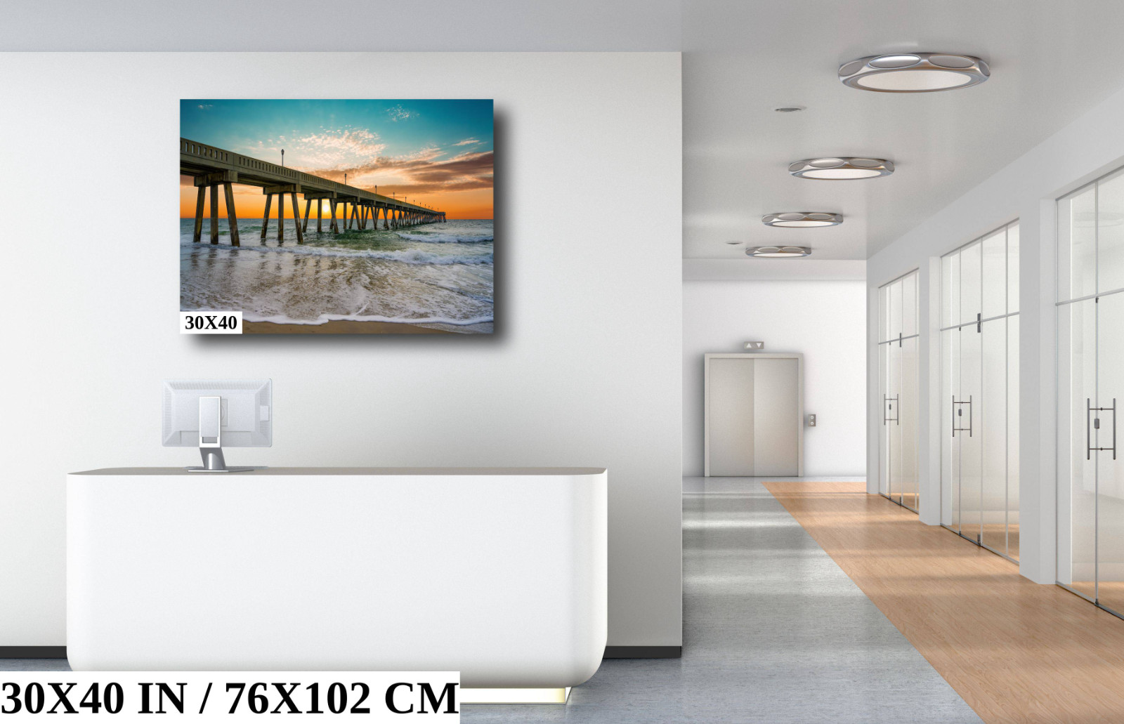 Coastal Awakening: Wrightsville Beach Jonnie Mercers Fishing Pier Metal Wall Art