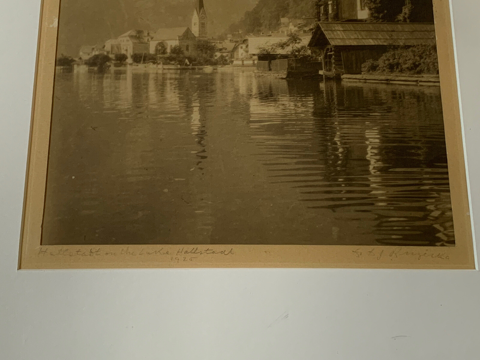 Exhibited Photograph Antique Drahomir Josef Ruzicka 1925 Hallstadt Lake Austria