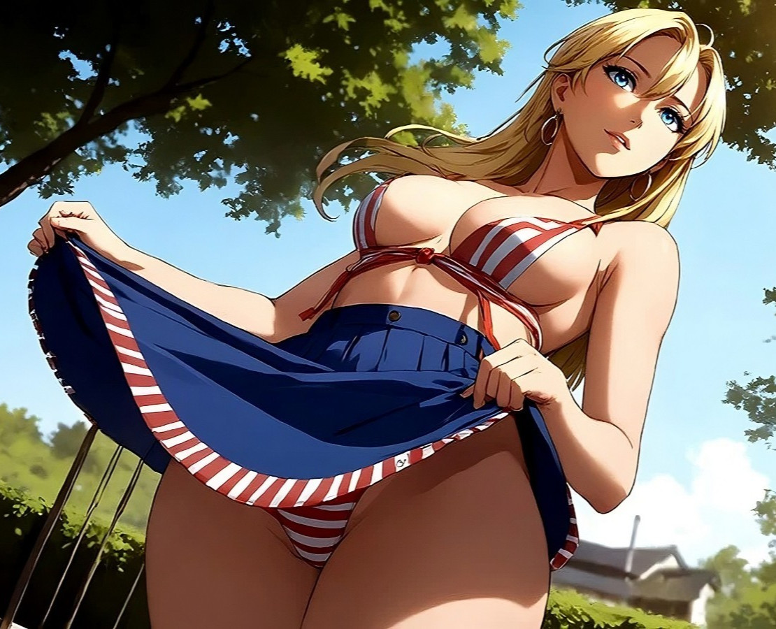 Boudoir Woman Art Photo Print Hot Anime Blonde Female n Panties Poster Card 8×10