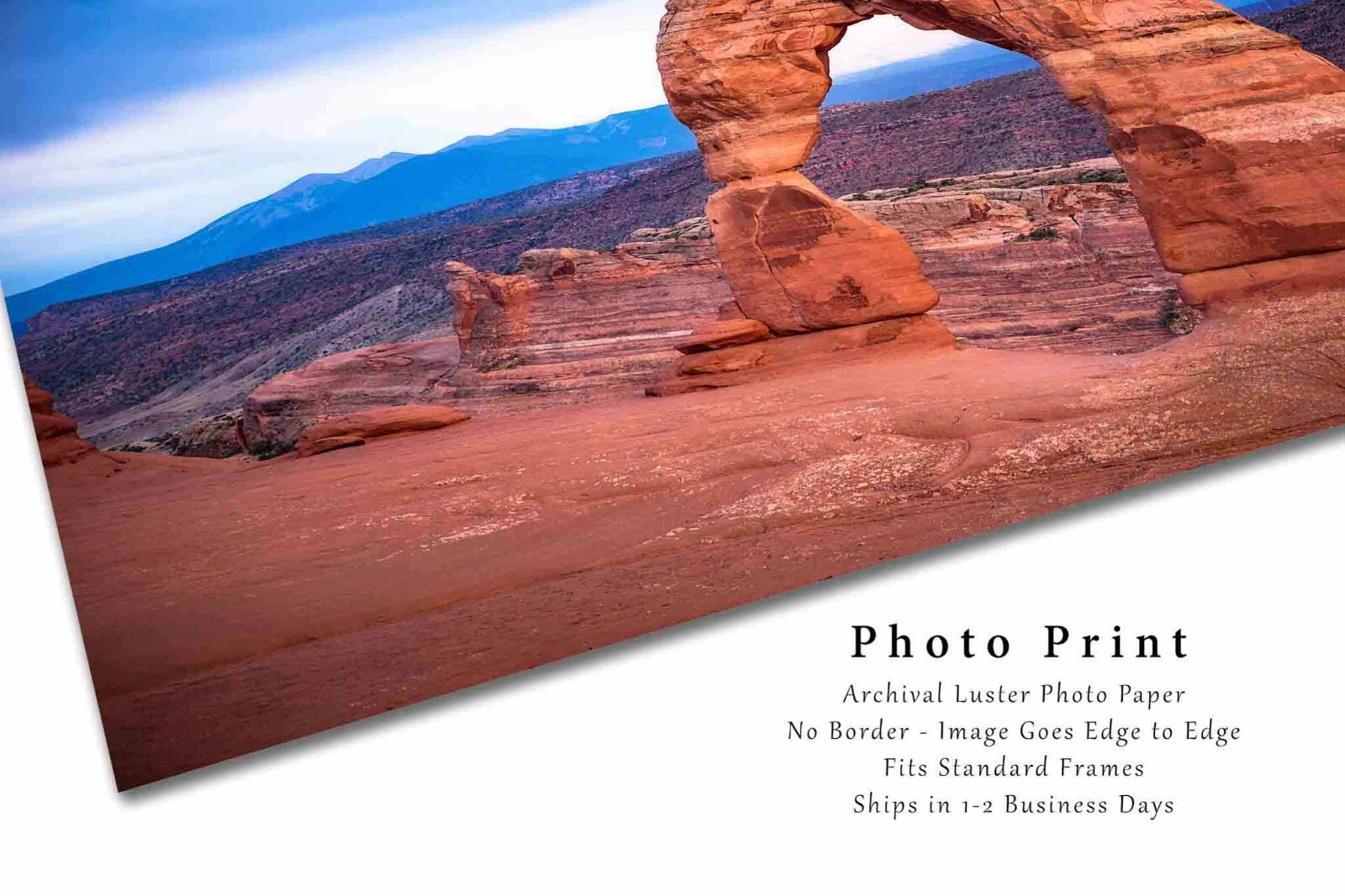 Arches National Park Photography Print – Picture of Delicate Arch near Moab Utah