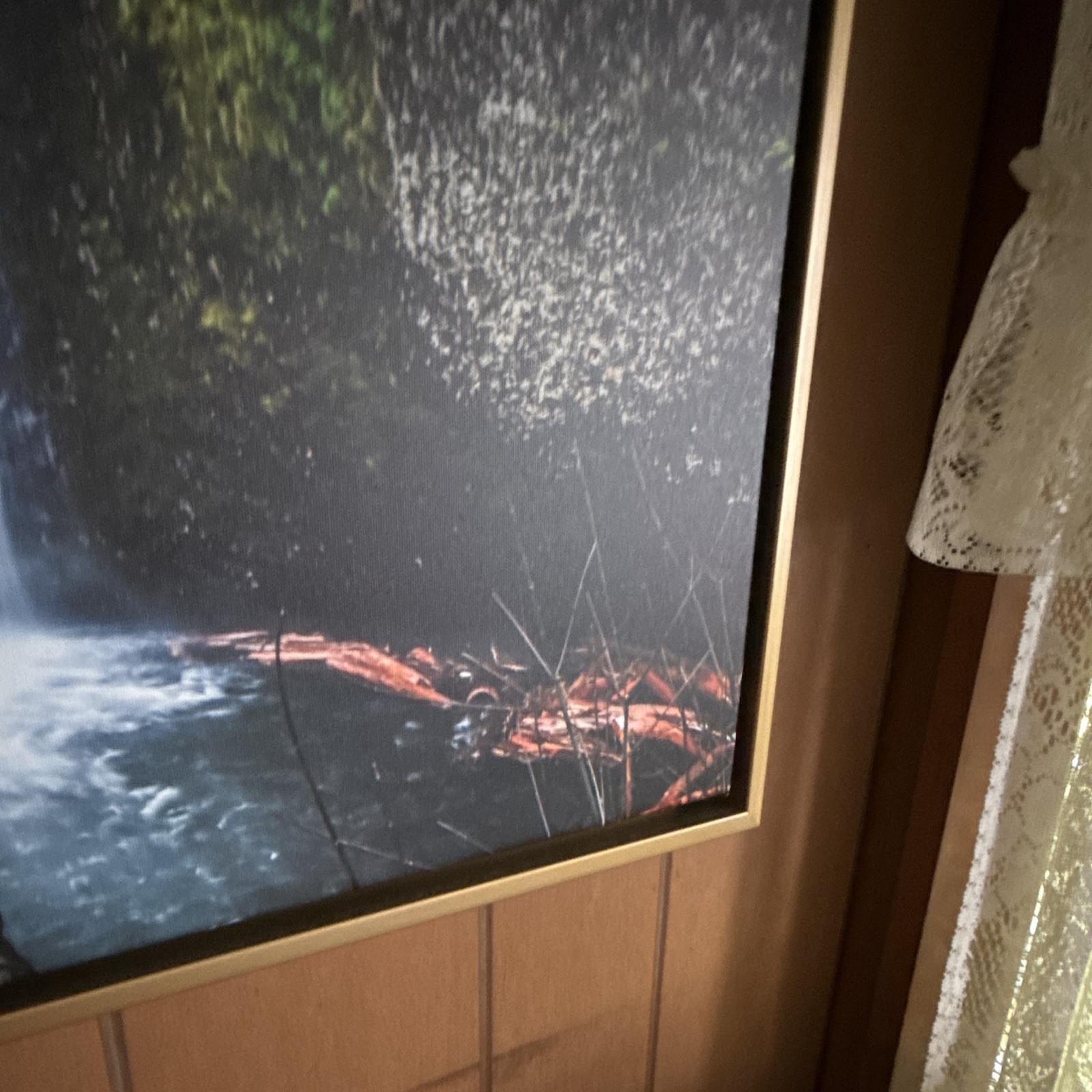Floating Canvas Multnomah Falls, 1st original print, Wall Art, Portrait