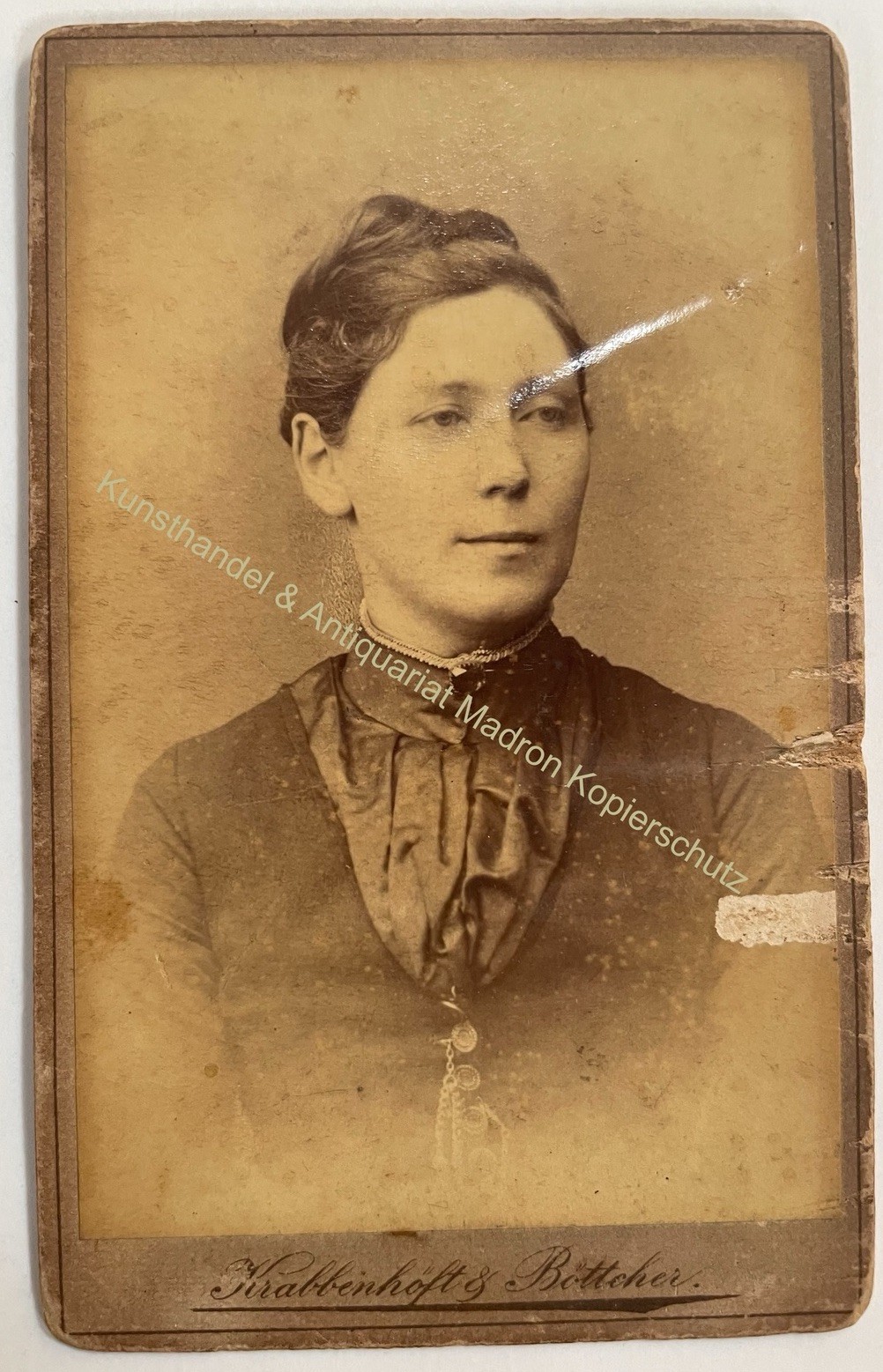 orig. CDV photo photograph old picture woman lady fashion around 1885 Krabbenhöft & Böttcher