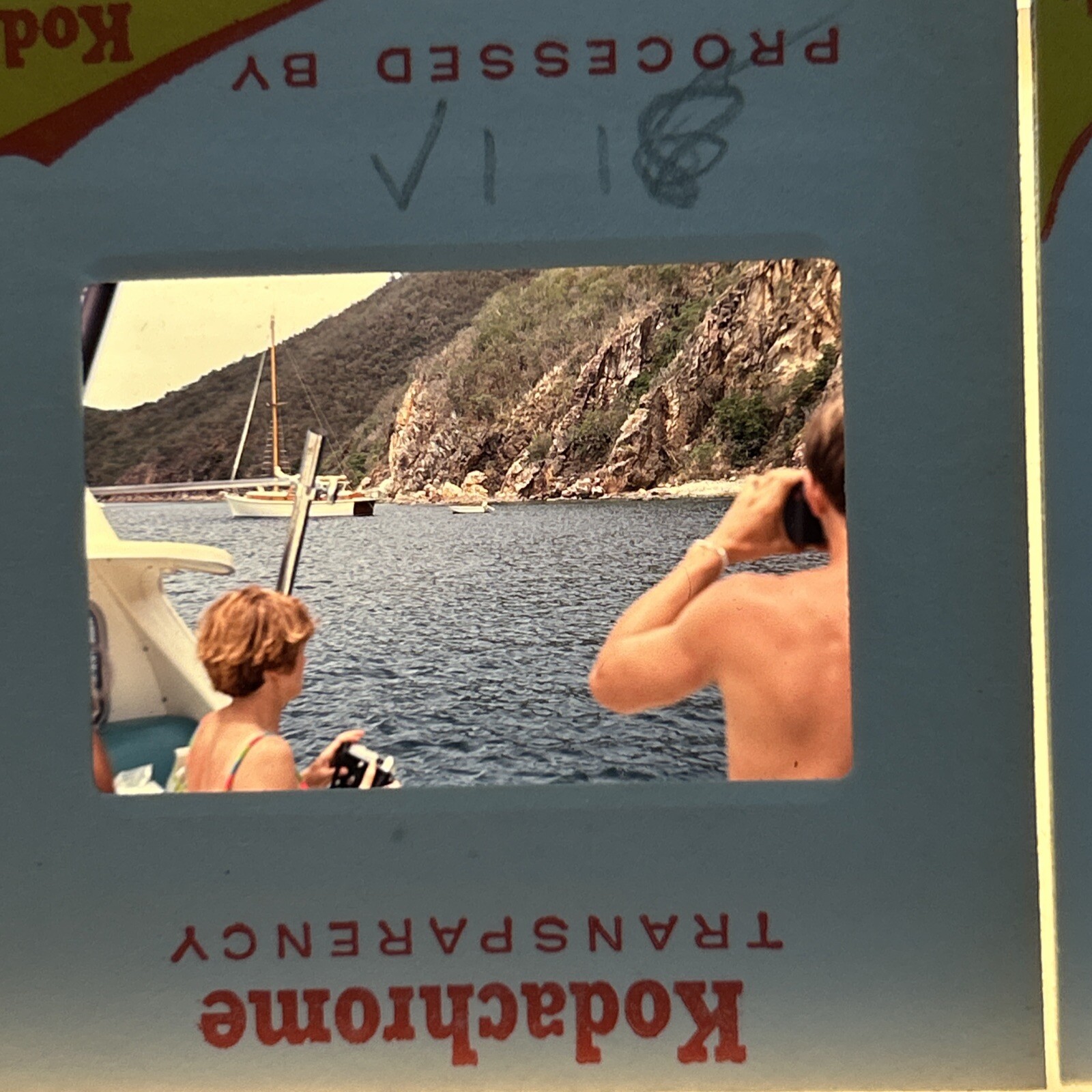 Lot Of 40 1960’s Kodachrome Bahama’s Beach Boats Vacation 35mm Color Slides