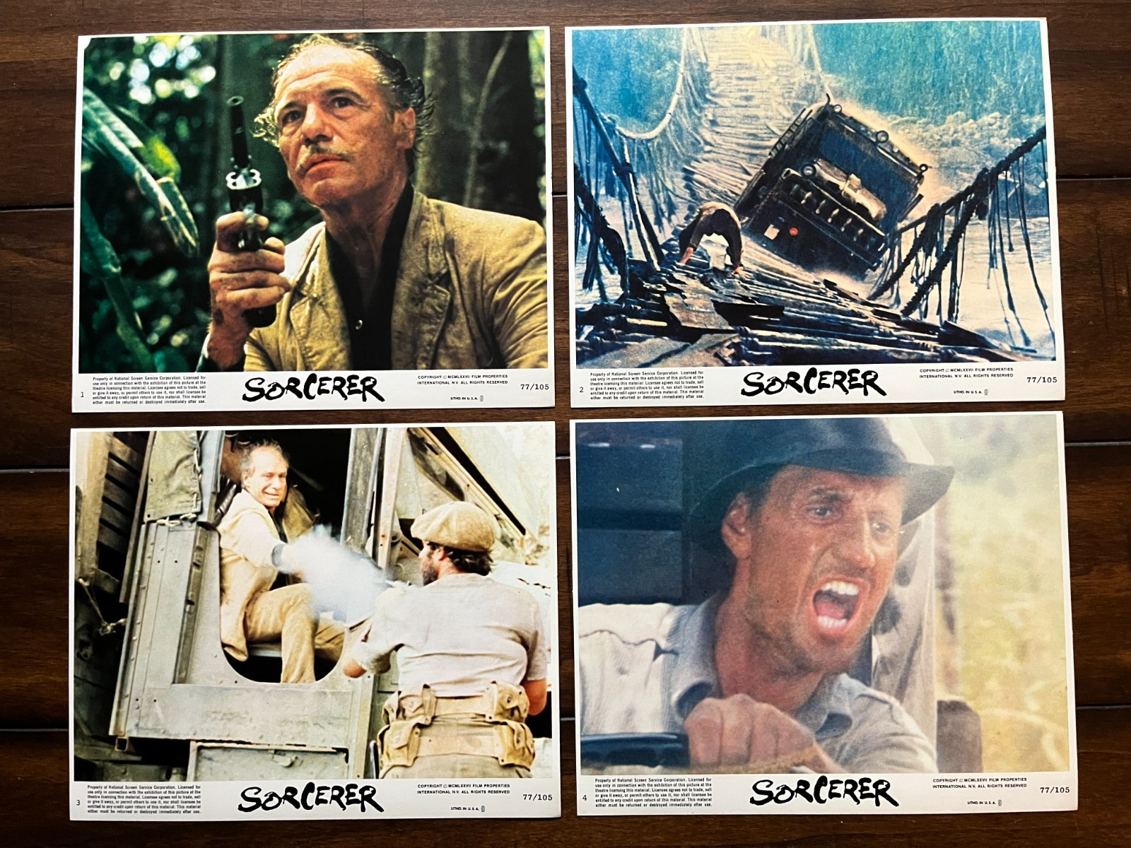 SORCERER 4 1977 LOBBY CARDS MOVIE STILLS PHOTOS ROY SCHEIDER WILLIAM FRIEDKIN