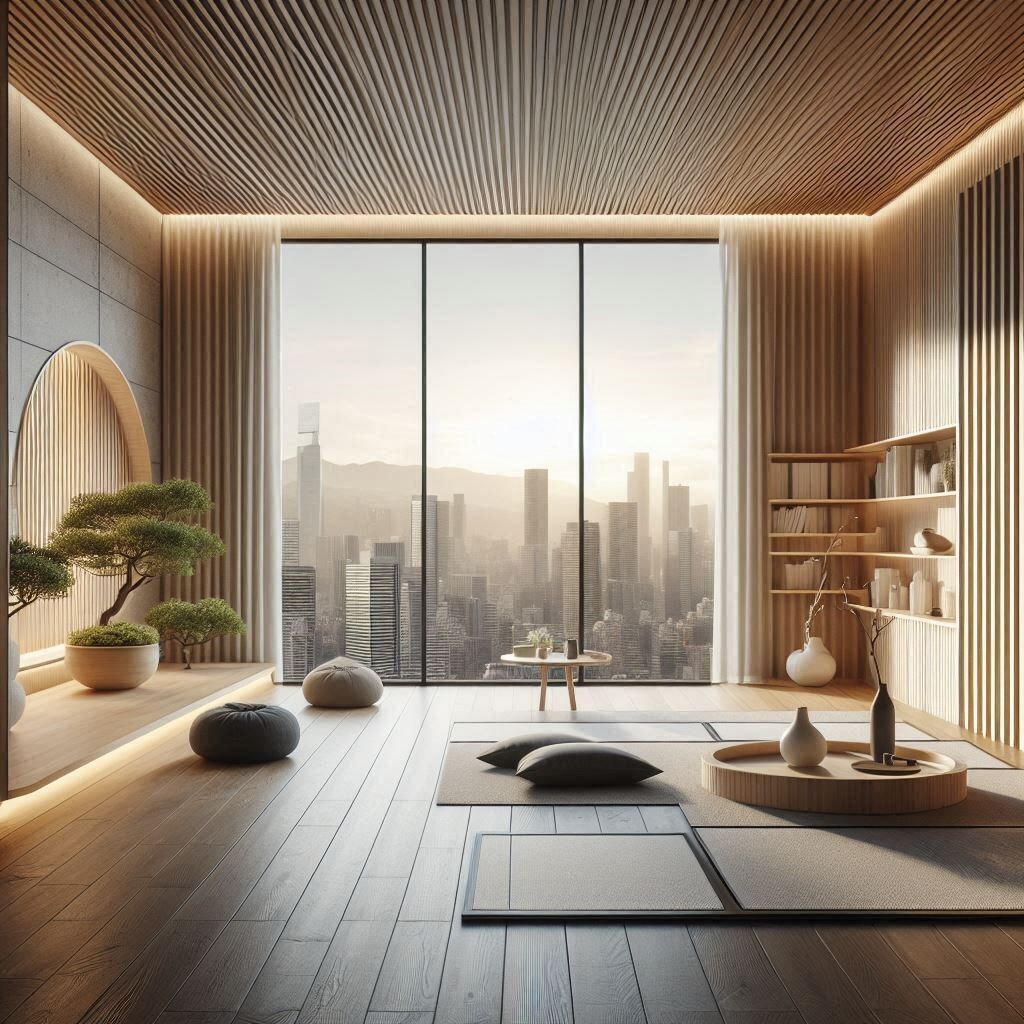 Digital Image Picture Photo Wallpaper Background AI Art Modern Japanese Room 4