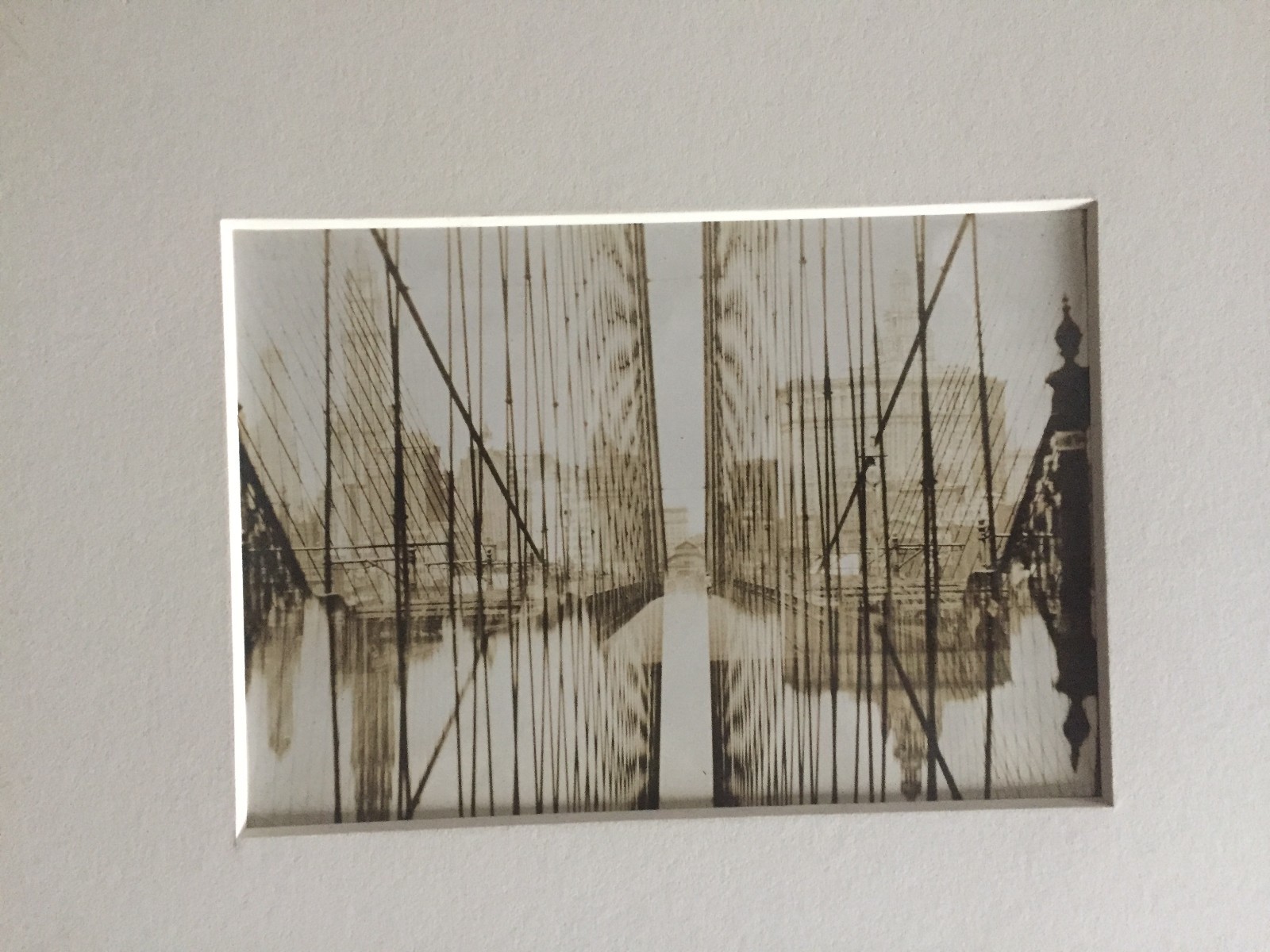 NEW YORK CITY ART ARCHITECTURAL STUDY: New York through Brooklyn Bridge Photo